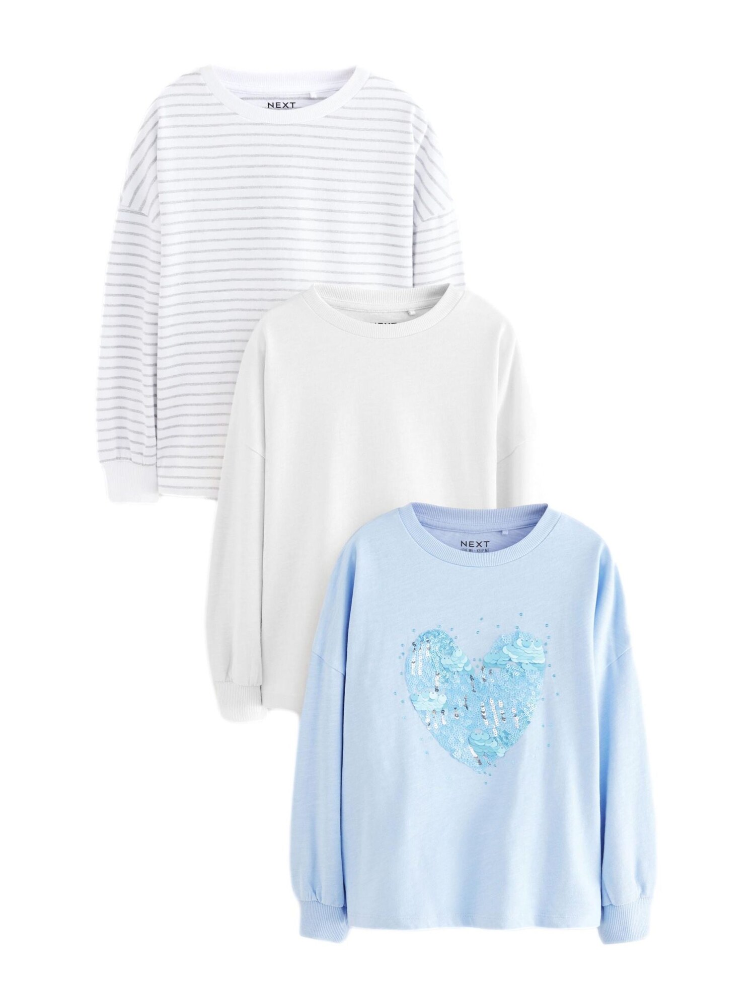 Next Tricou  albastru / alb