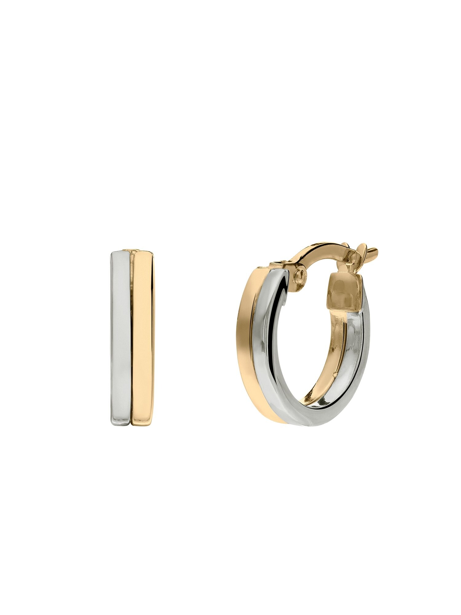 Lucardi Oorbellen 'Klassisch' Goud / Zilver