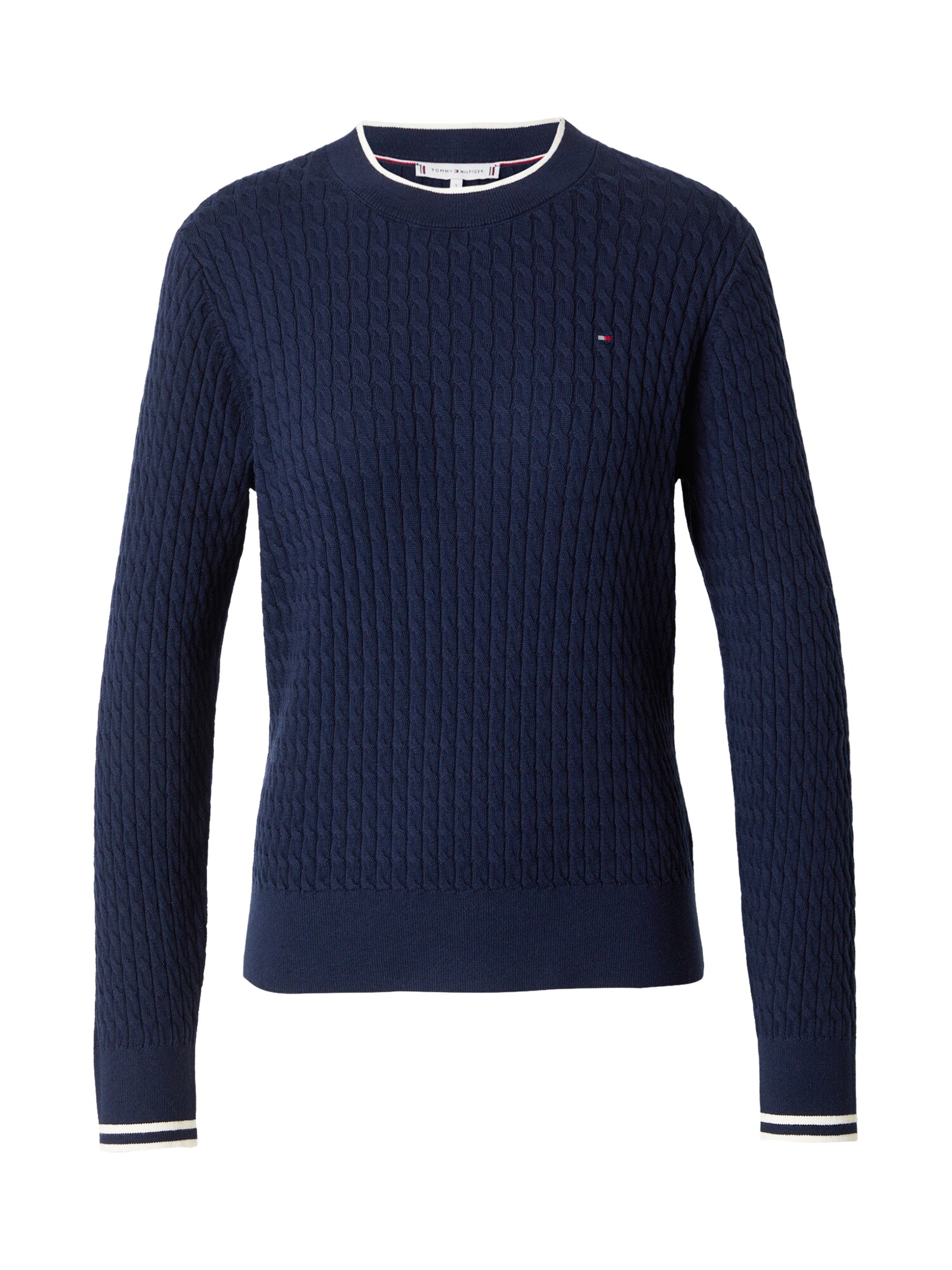 TOMMY HILFIGER Pulover  mornarsko plava / bijela