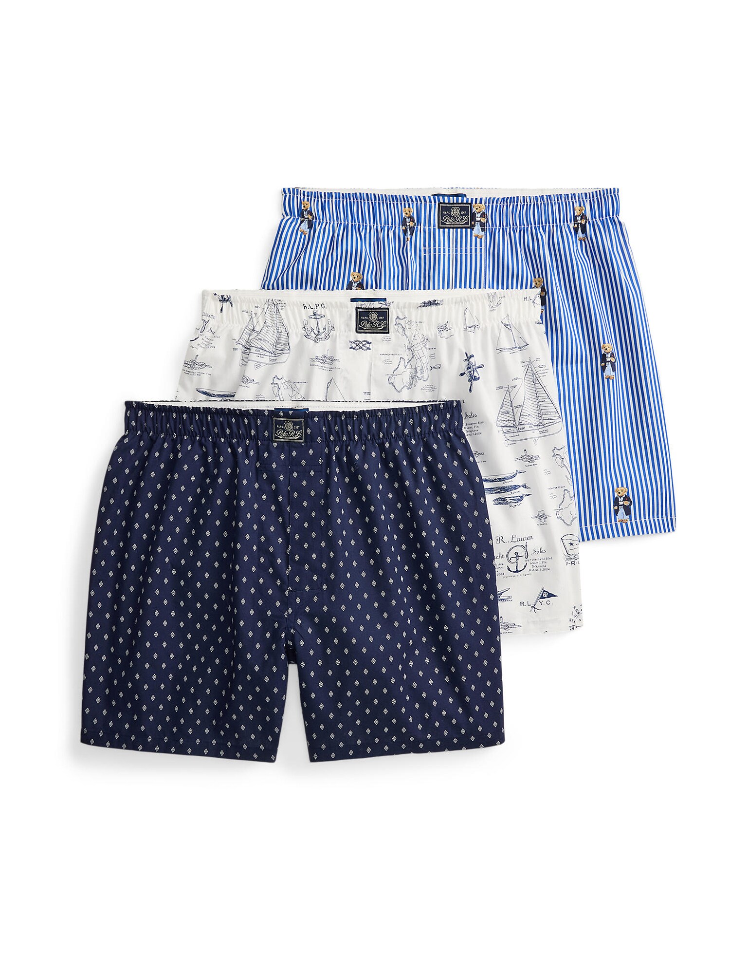 Polo Ralph Lauren Boksarice  modra / mornarska / off-bela