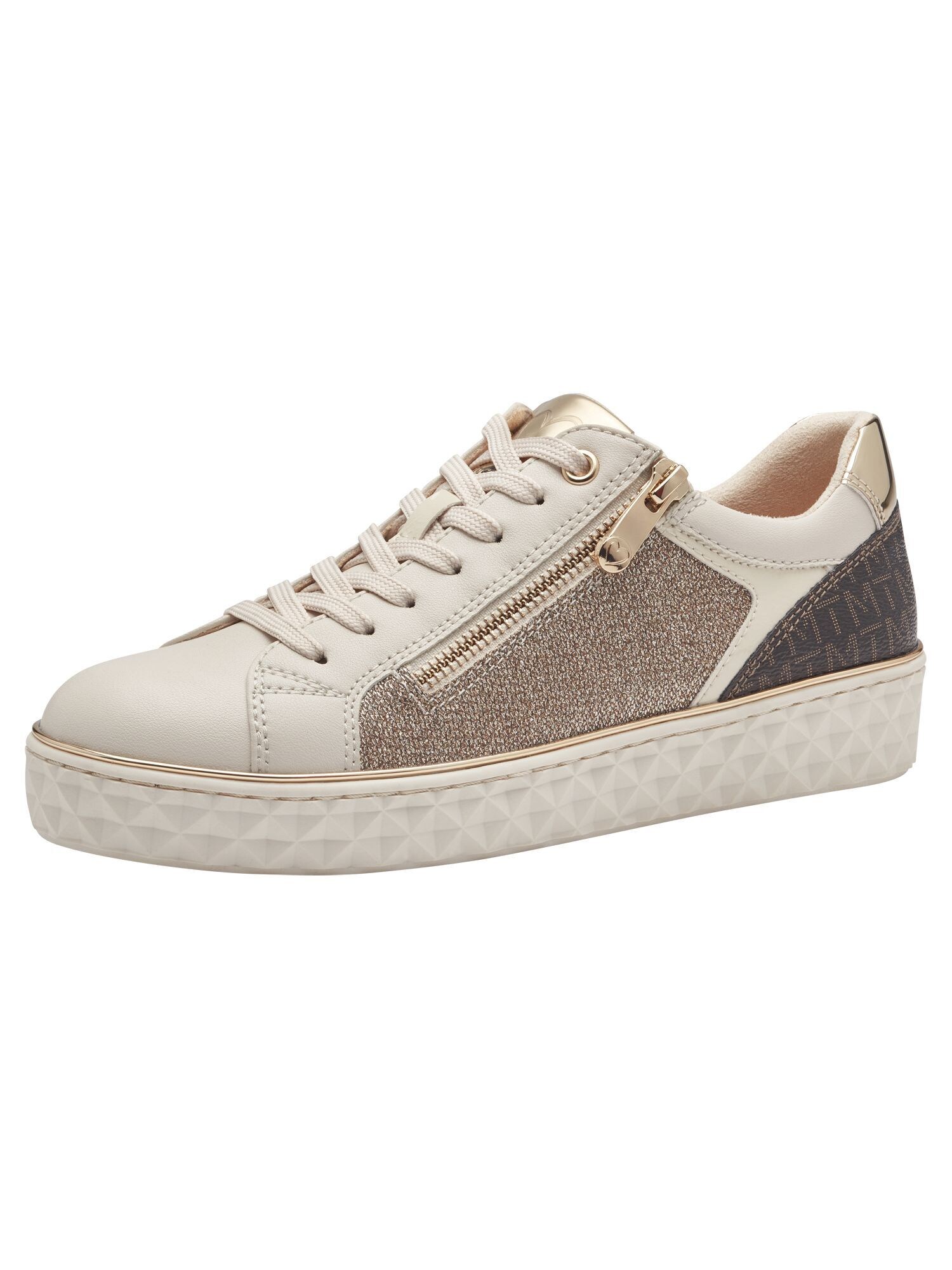 Marco Tozzi Sneakers Laag Bruin / Goud / Wit