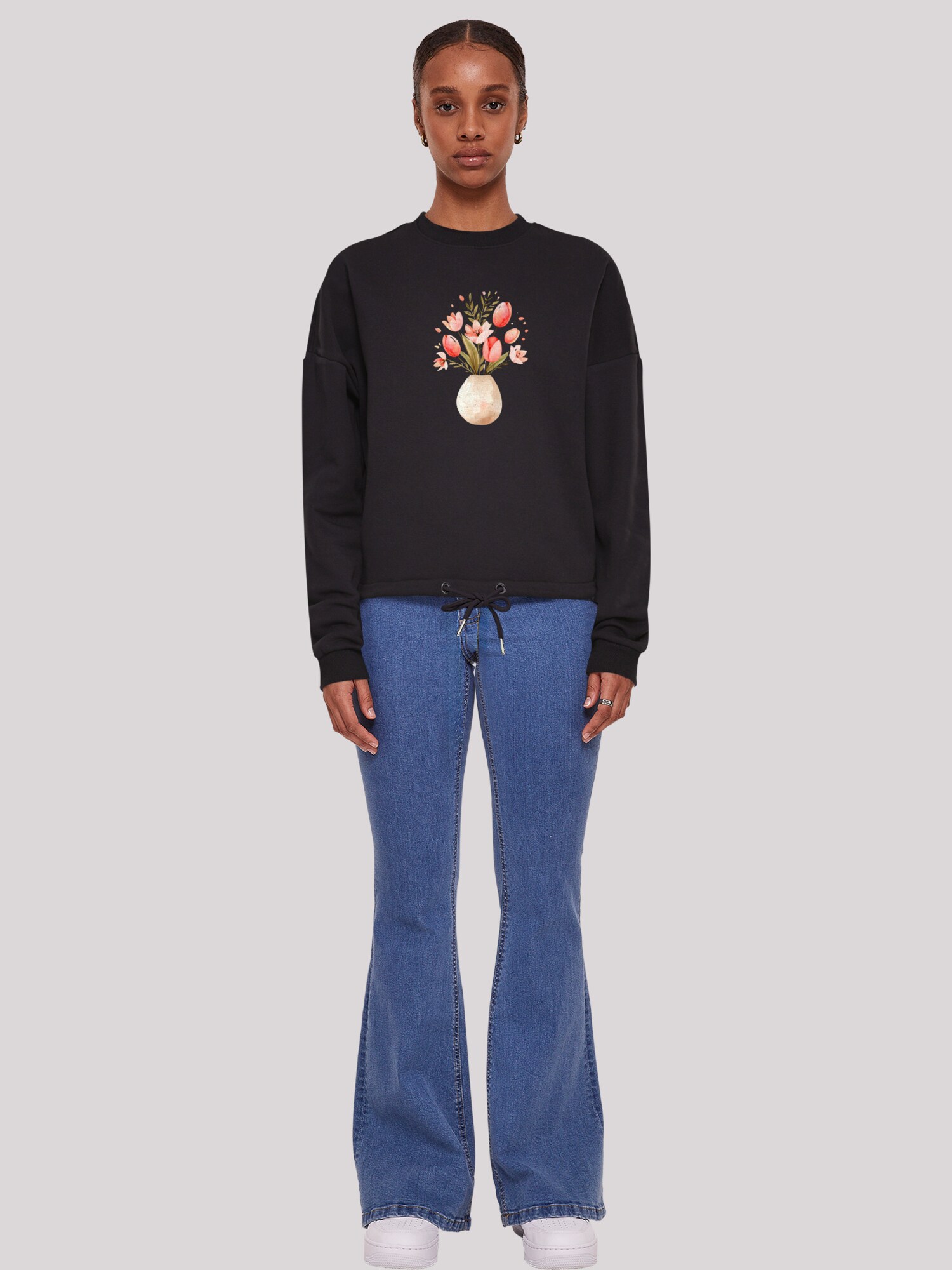 Thumbnail - F4NT4STIC Sweatshirt Rosa Frühlingsblumenstrauß in Vase