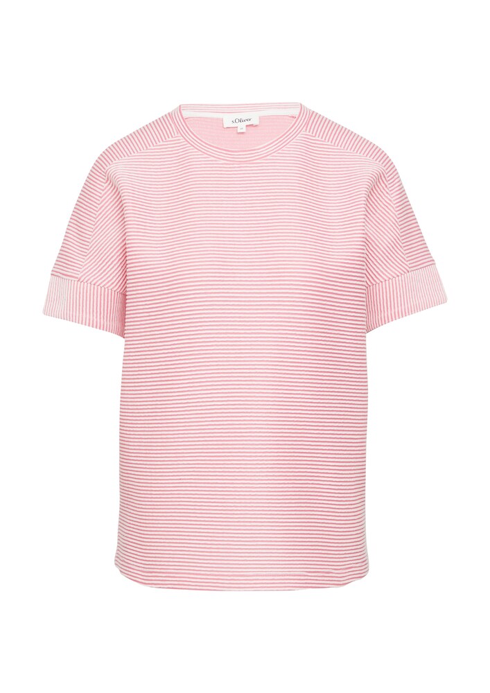 s.Oliver Shirt Damen Größe 4XL pink / weiß