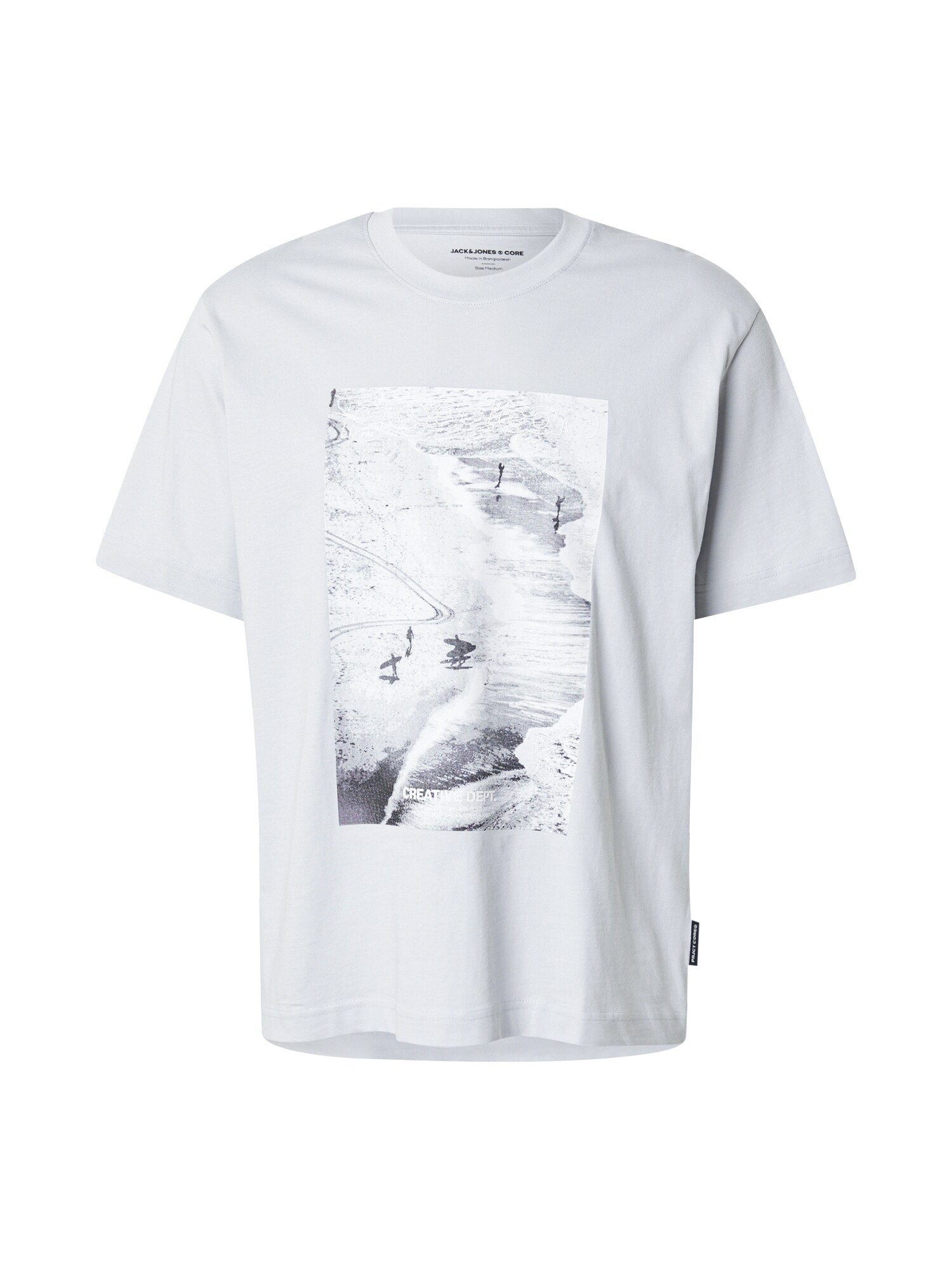 JACK & JONES Póló 'JCOUNION'  világosszürke / fehér akciós termékkép 1