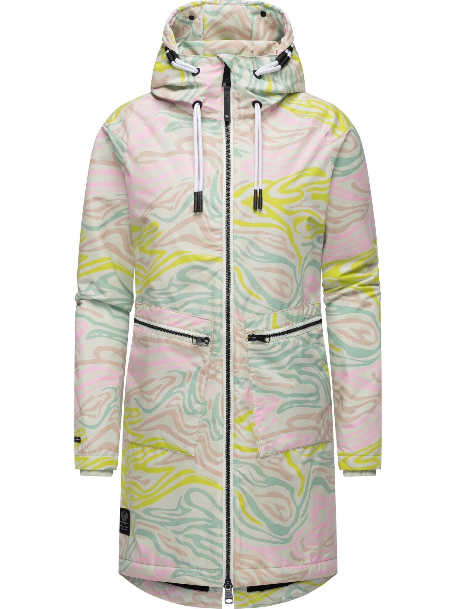 Ragwear Palton funcțională Holstic  galben citron / verde mentă / verde pastel / roz
