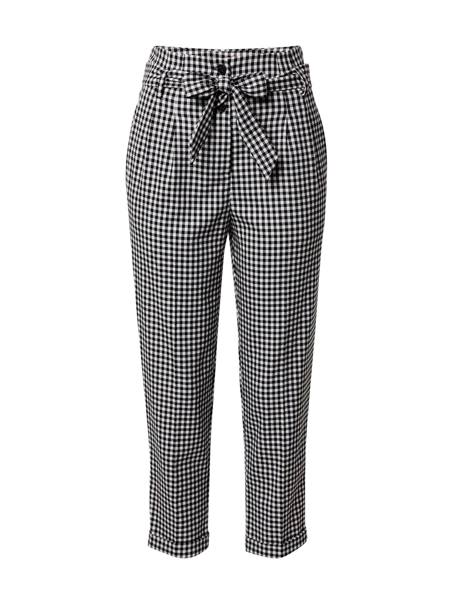 Miss Selfridge Kelnės 'Gingham'  juoda / balta