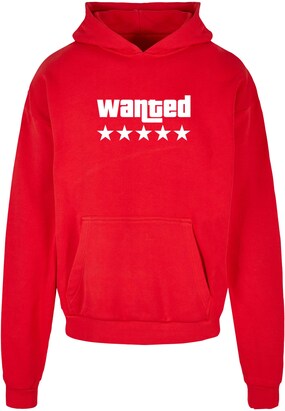 Merchcode Sweatshirt ‘Wanted’ Rood / Wit