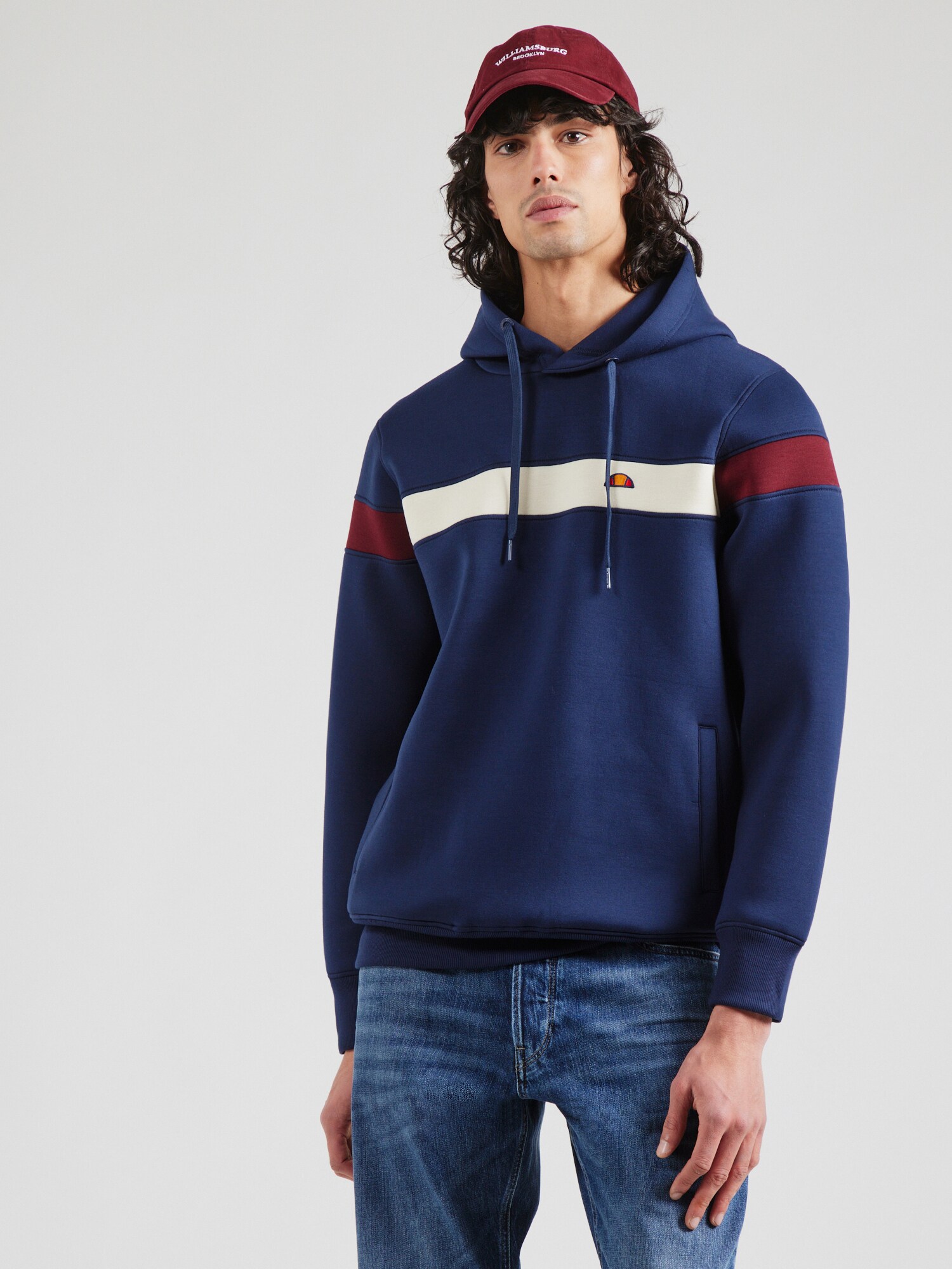 ELLESSE Tréning póló 'Regent'  tengerészkék / kárminvörös / fehér termék 2. képe