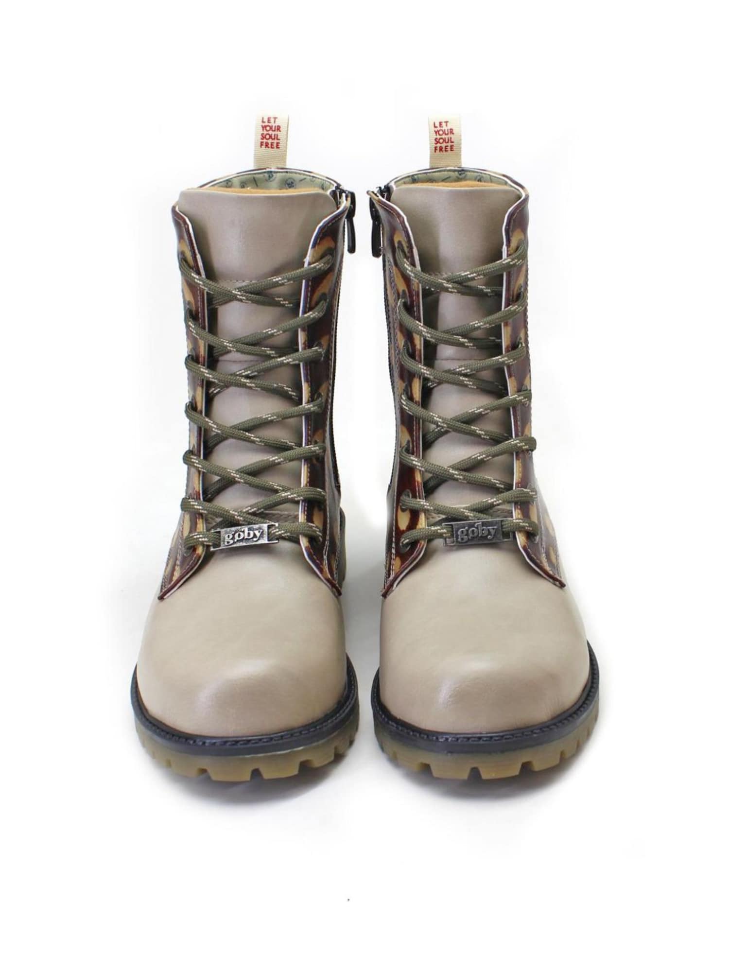 Goby Veterlaarzen 'Ankle Boots MAT187' beige