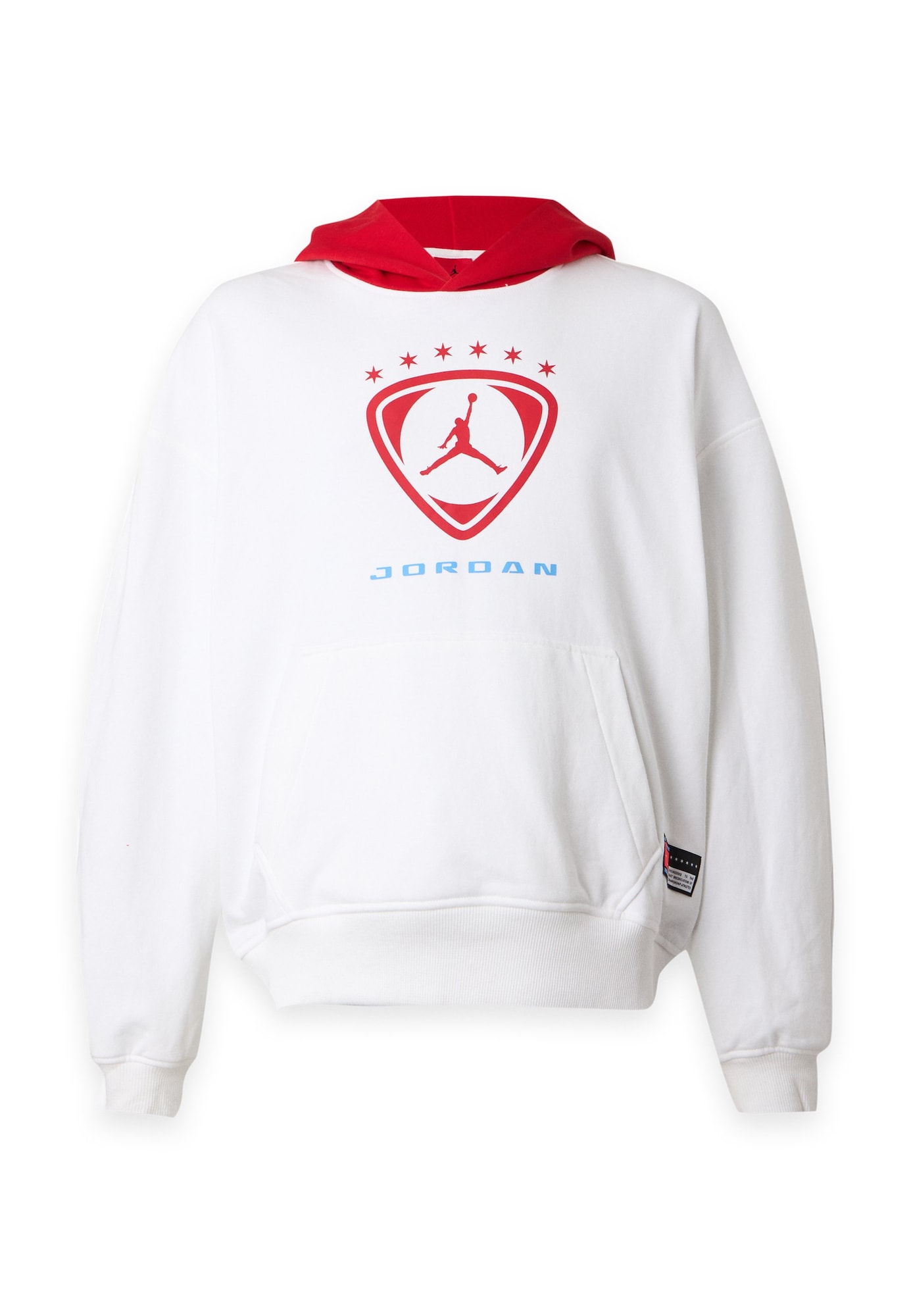 Jordan Sudadera 'Brooklyn Fleece' azul claro / rojo / blanco