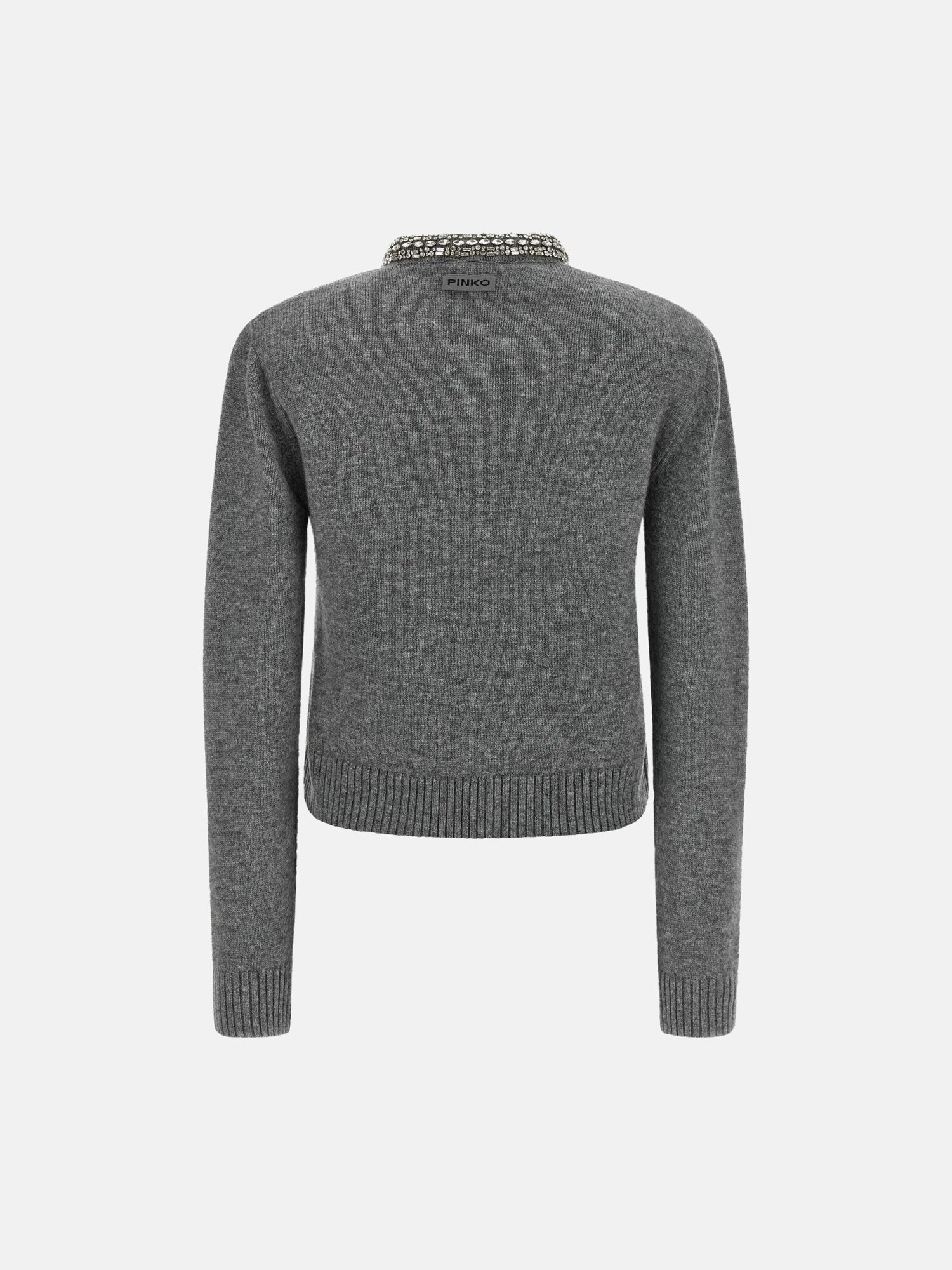 PINKO Jersey 'PINKO COLONIA CARDIGAN BLEND WOOL EMBRO Maglieria'  gris – imagen 2