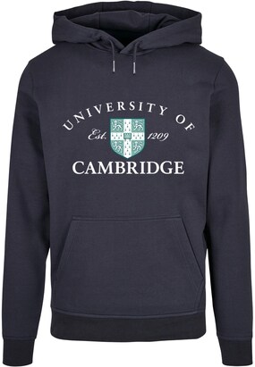 Merchcode Sweatshirt ‘University Of Cambridge – Est 1209’ Navy / Turquoise / Wit