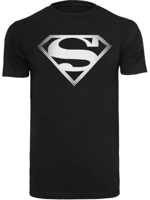 F4NT4STIC Shirt ‘DC Comics Superman Spot Logo’ Lichtgrijs / Zwart