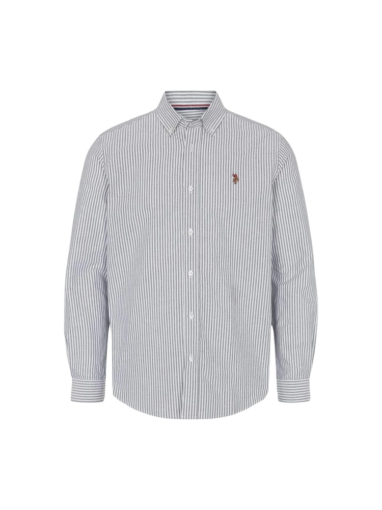 U.S. POLO ASSN. Hemd 'Armin' Herren Größe S braun / graumeliert / weinrot / weiß