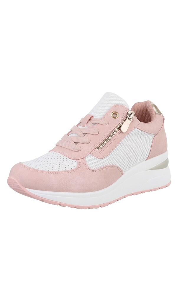 Ital-Design Sneaker Damen Größe 40 hellpink / weiß