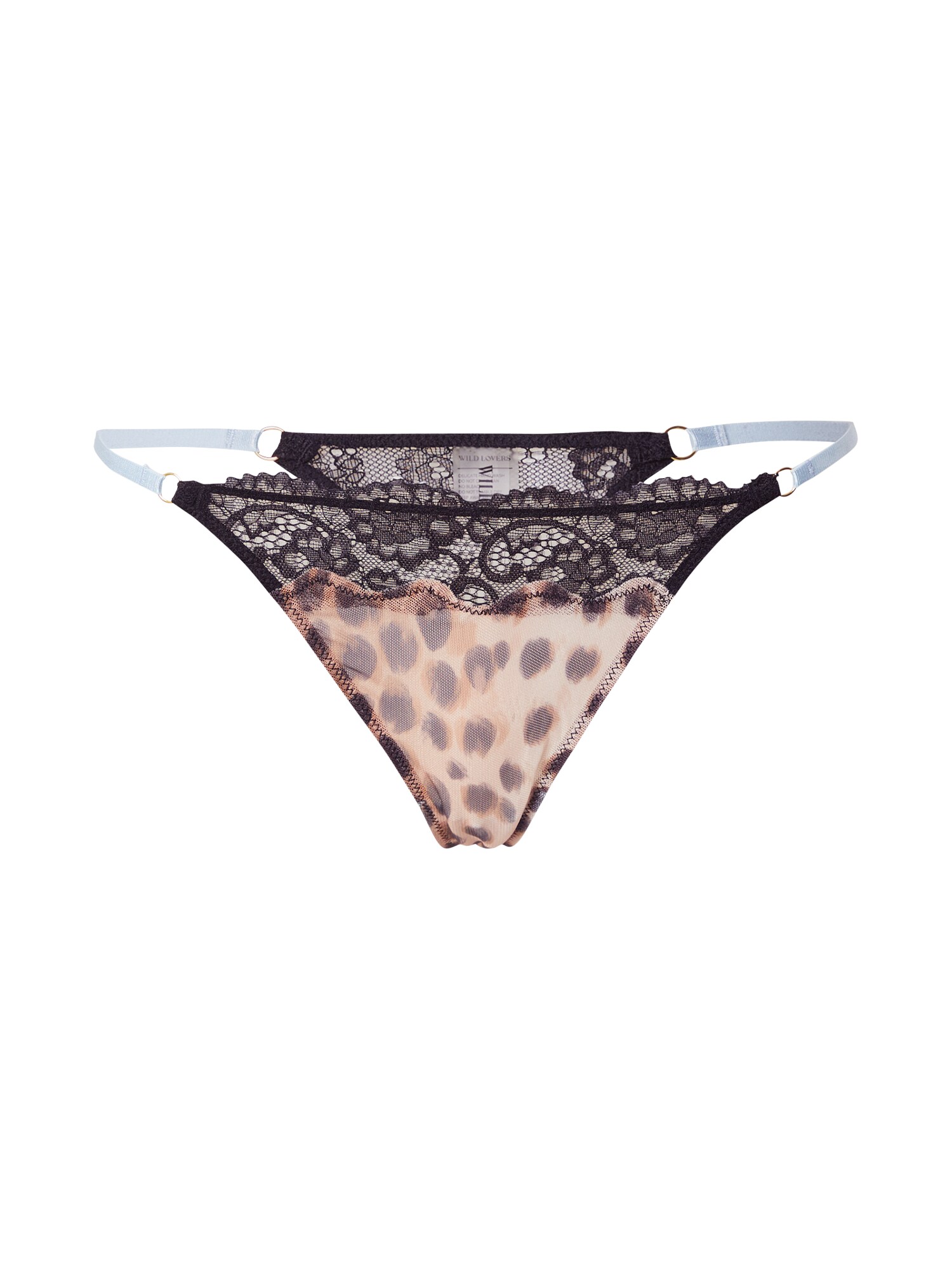 WILD LOVERS Tanga LYRA  bej / albastru pastel / maro deschis / negru