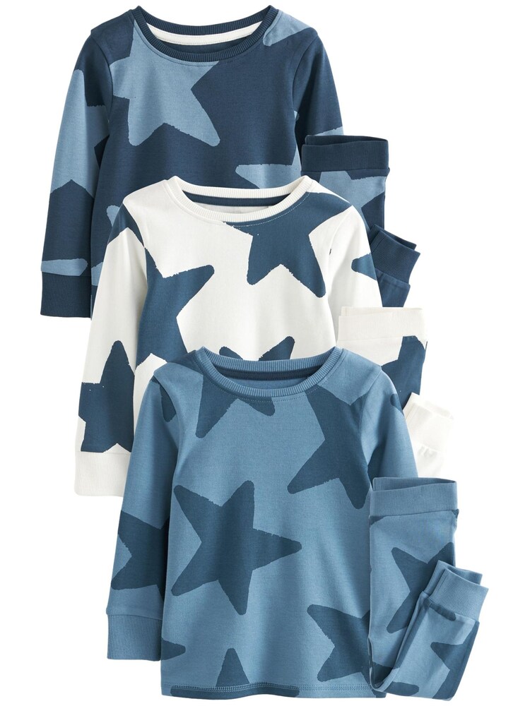 Next Schlafanzug Jungen Größe 104 navy / hellblau / weiß