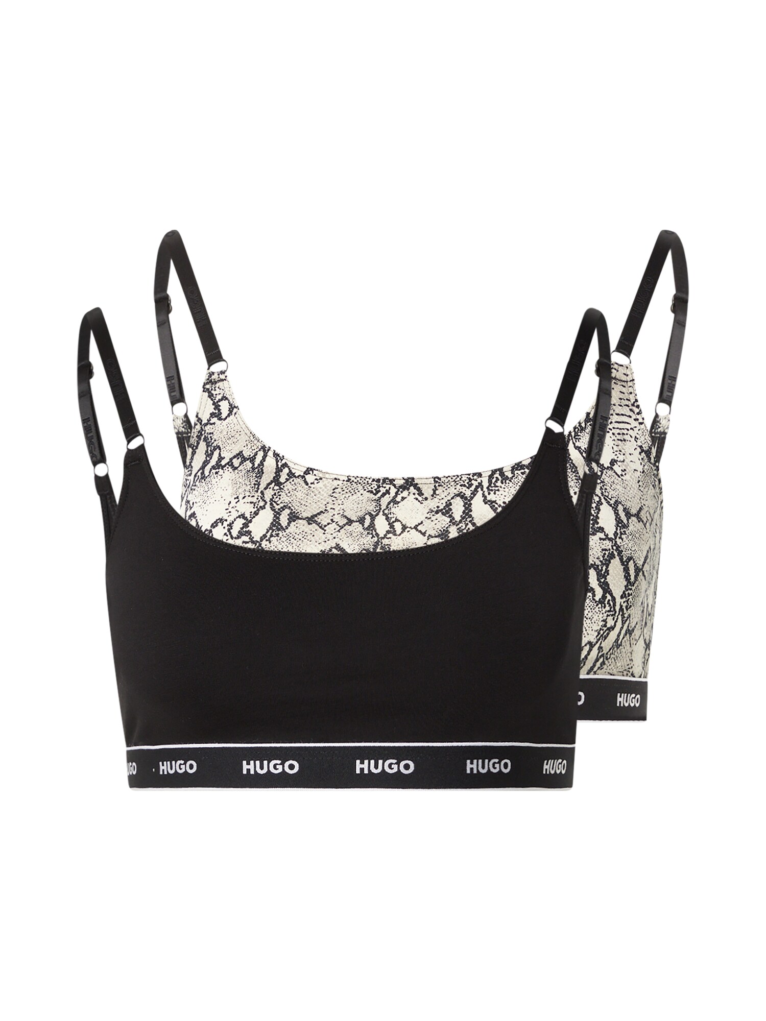 HUGO Sutien  maro deschis / negru / alb