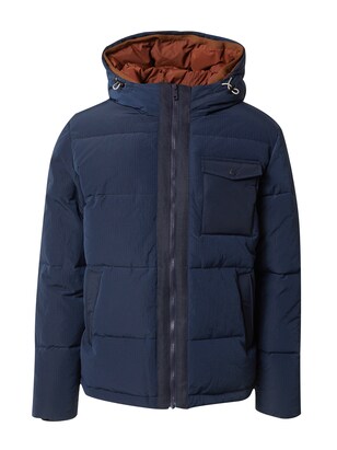 Scotch & Soda Winterjas Navy / Roestbruin / Oranje