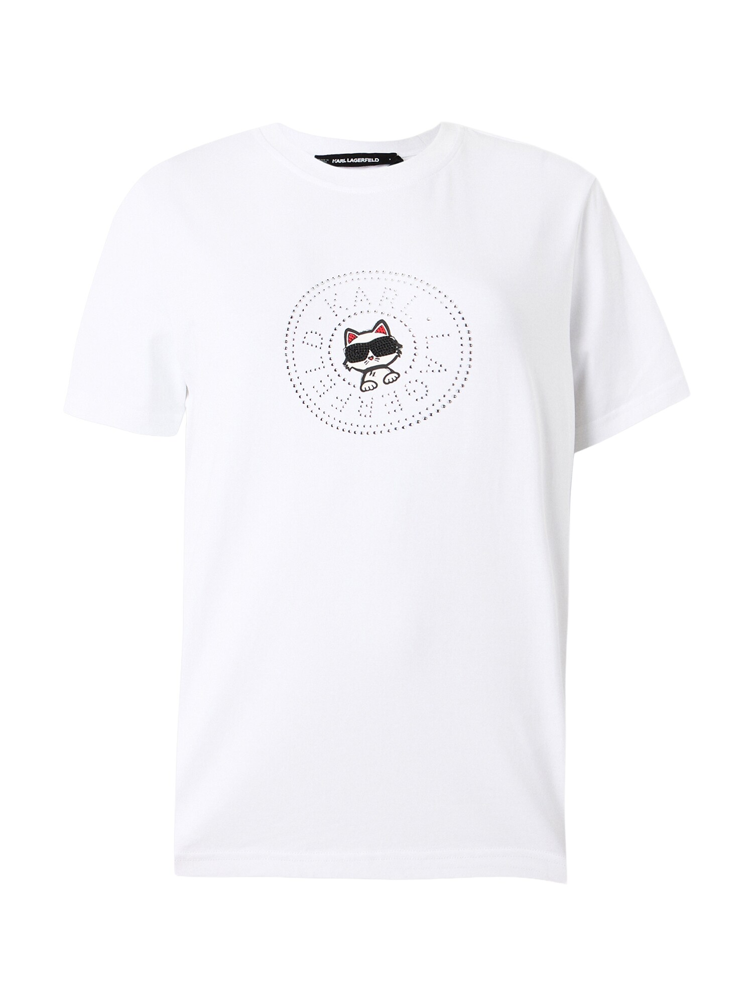 Karl Lagerfeld Tričko 'IKON'  smaragdová / strieborná / biela
