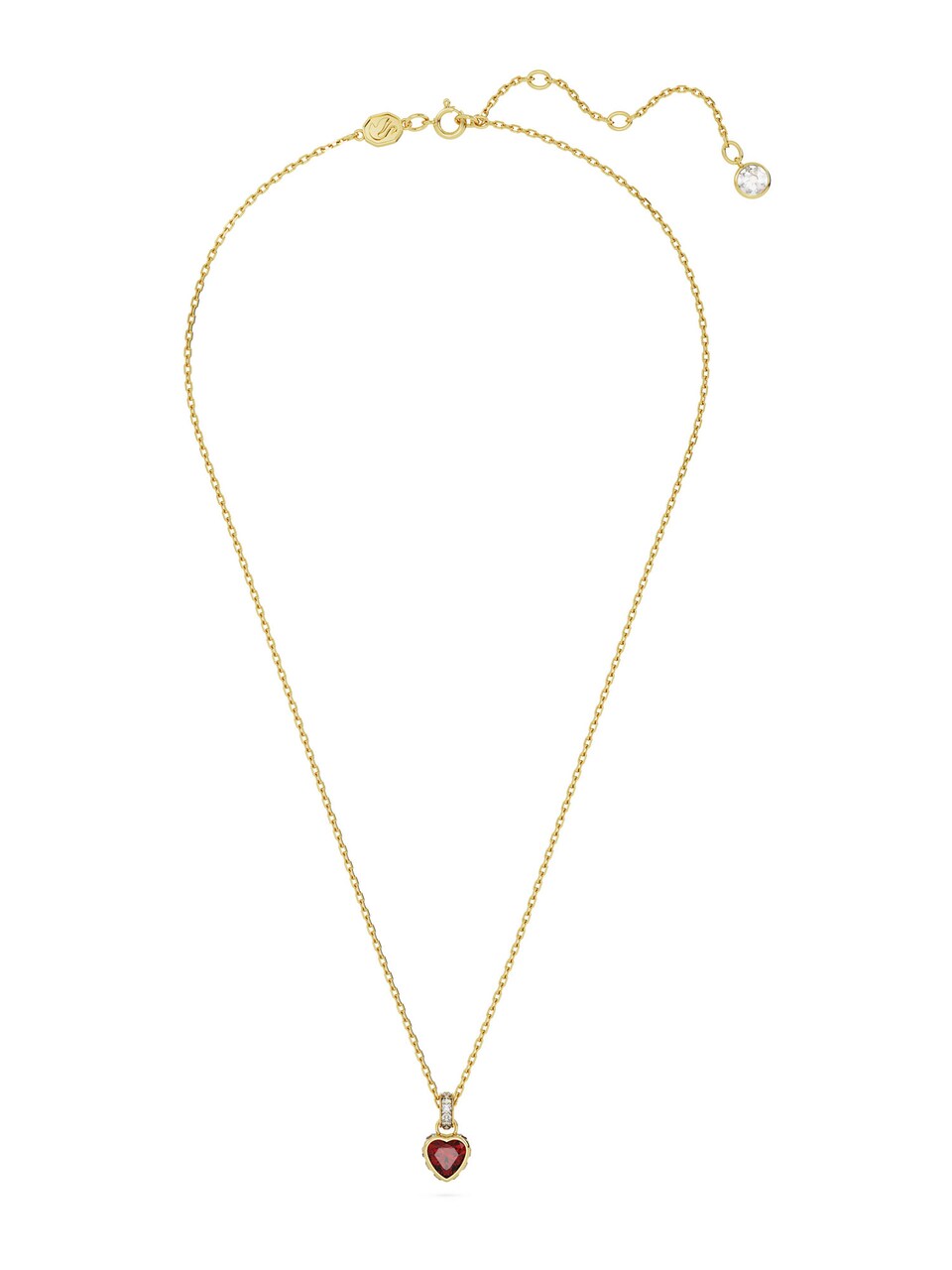 Halsband 'Chroma' guld / rubinröd