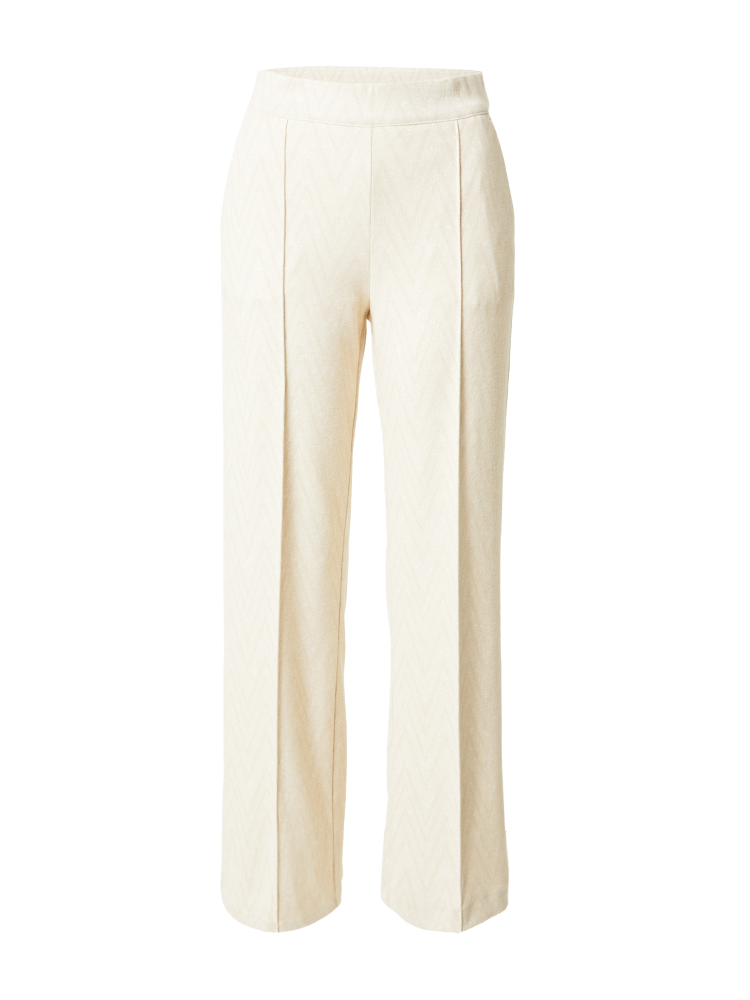 MAC Панталон с ръб 'Chiara'  бежово / бяло