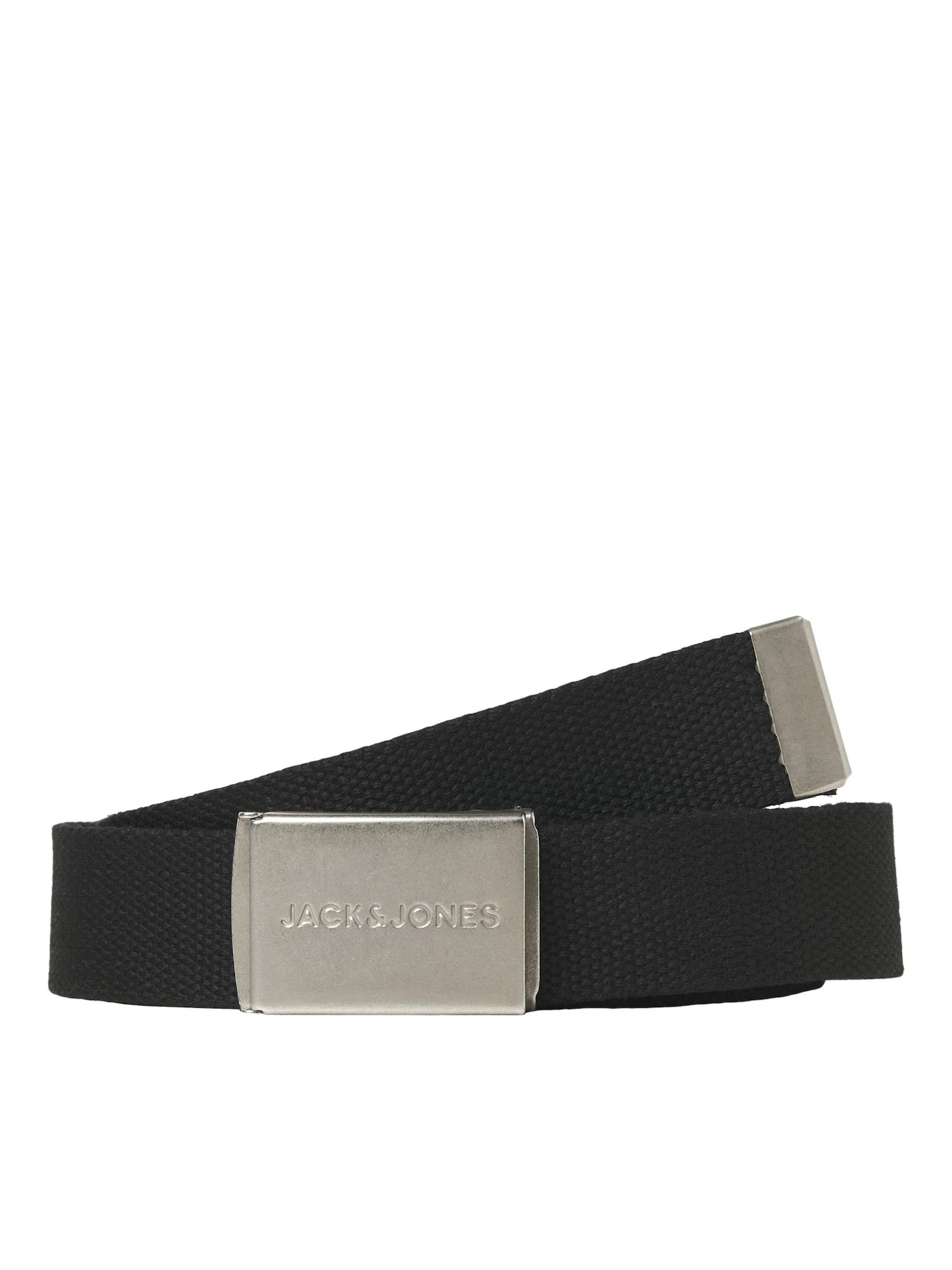 JACK & JONES Curea JACLondon  negru / argintiu