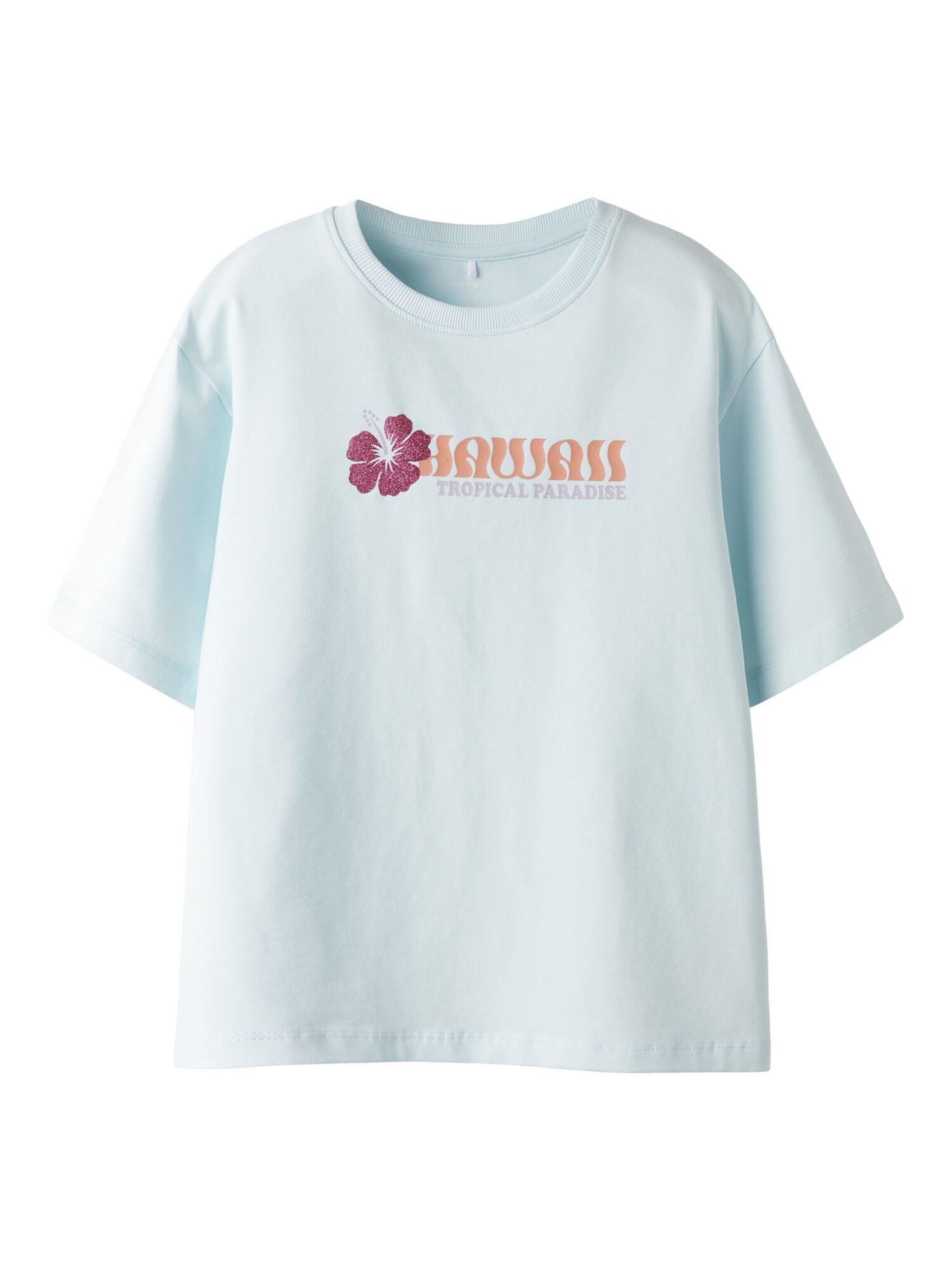 Name It Shirt 'NKFJaney' Lichtblauw / Abrikoos / Rosa / Magenta