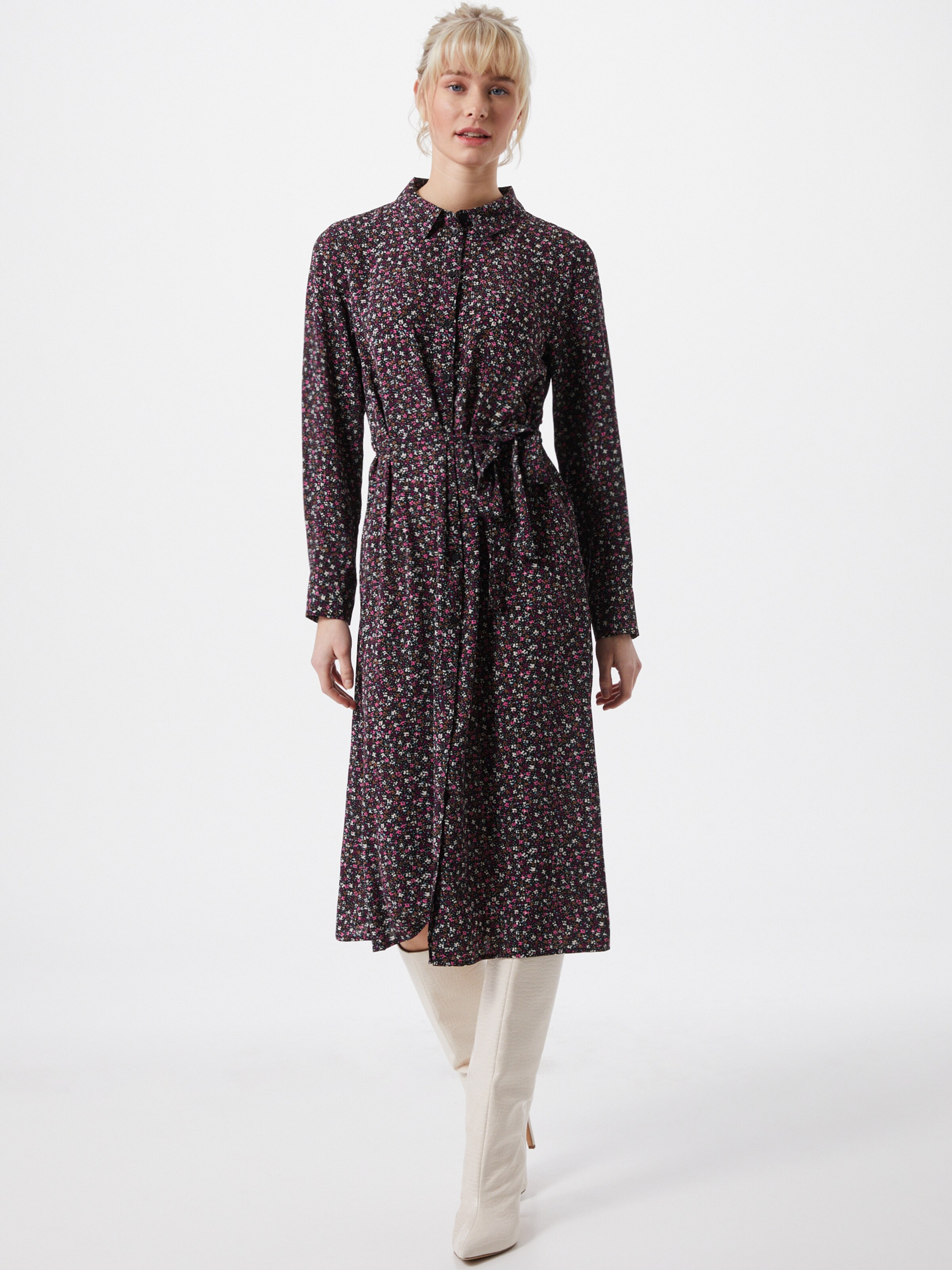 piper print midi shirt dress