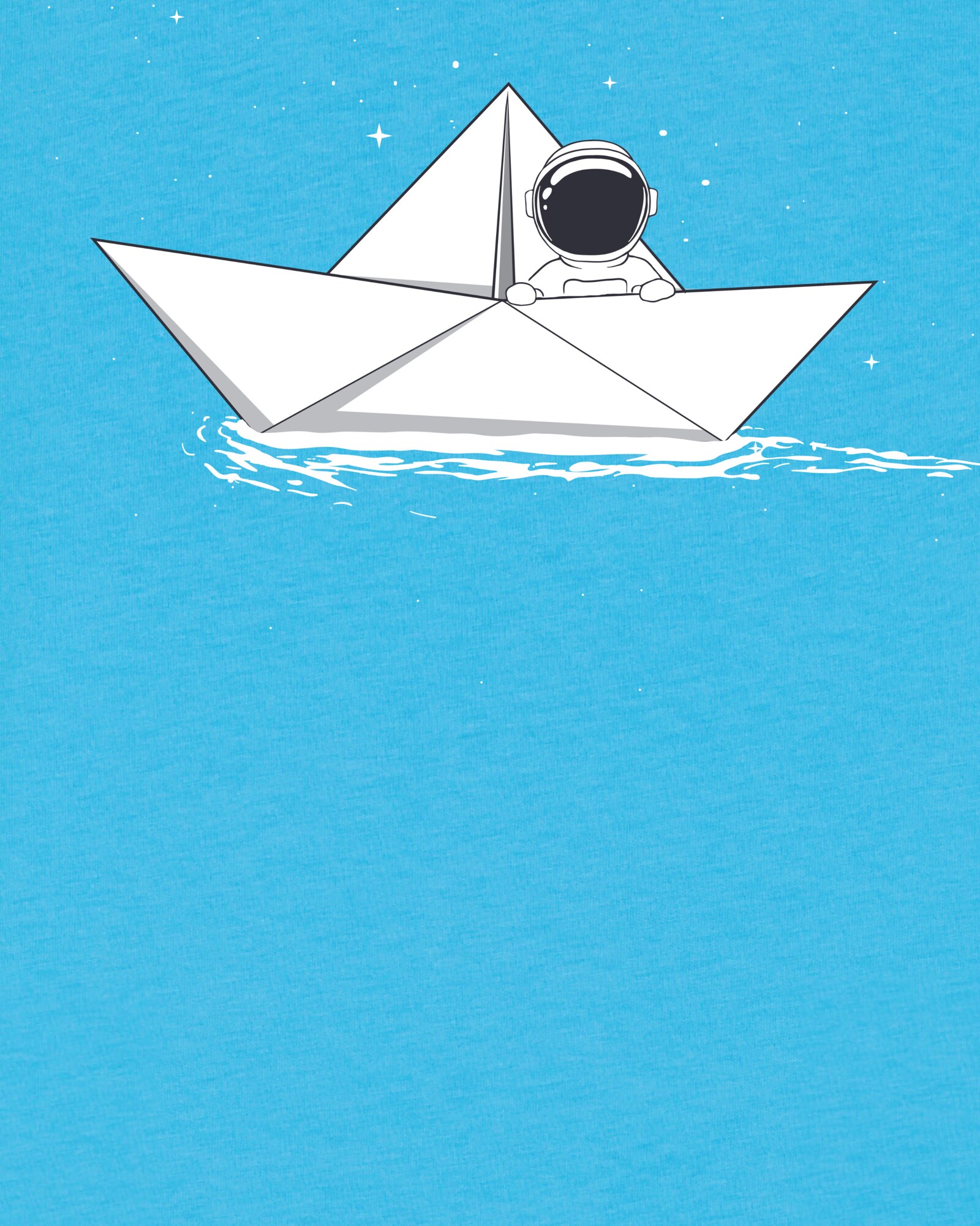 Thumbnail - watabout.kids T-Shirt Astronaut In Paper Boat