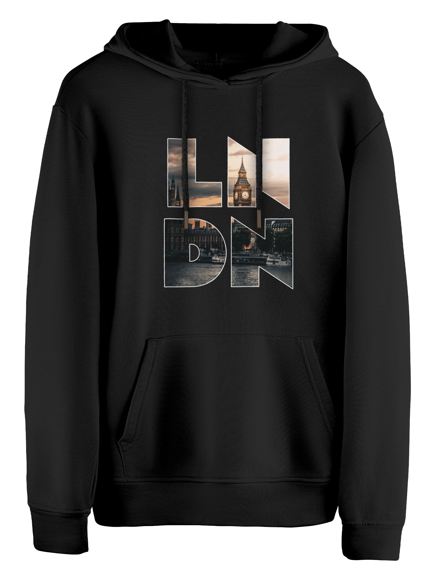 Cotton Prime Sudadera 'Skyline London - Weltenbummler' piel / antracita / negro / blanco
