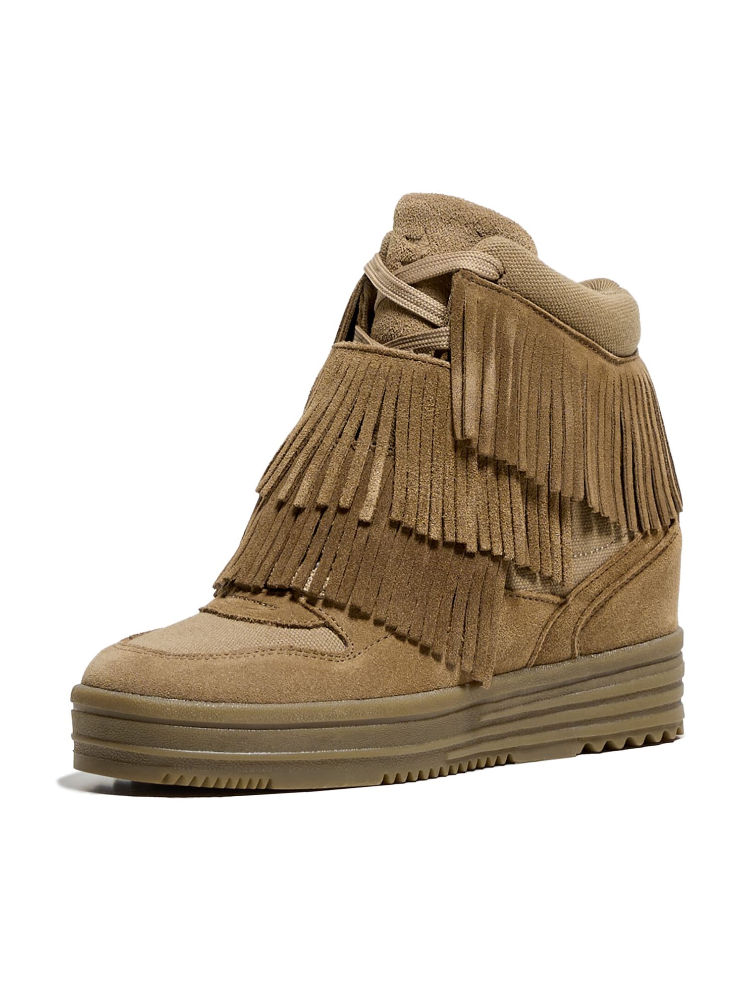 Bershka Sneaker înalt  maro deschis