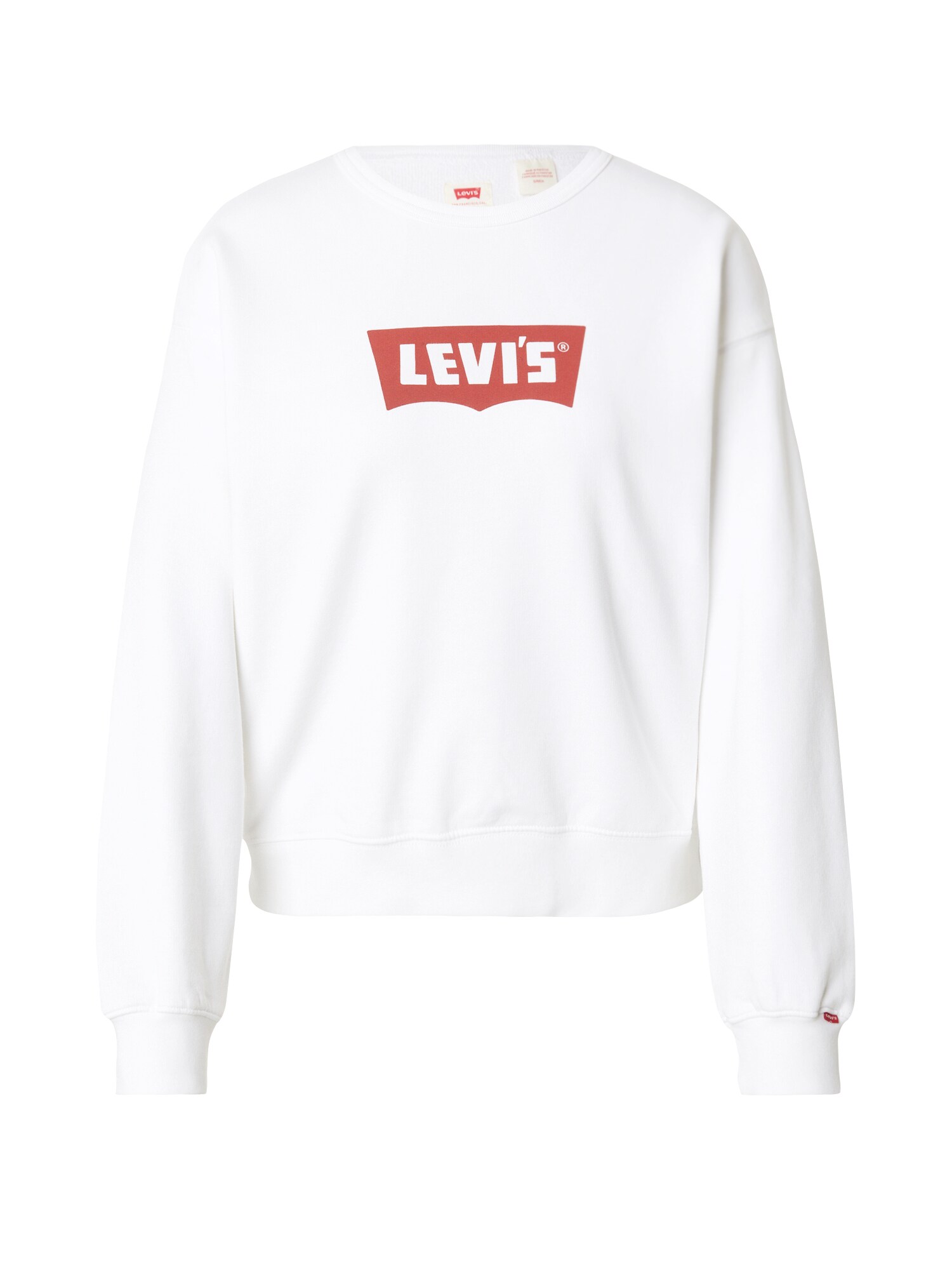 LEVIS ® Bluză de molton Graphic Iconic Heritage Crewneck Sweatshirt  roșu carmin / alb