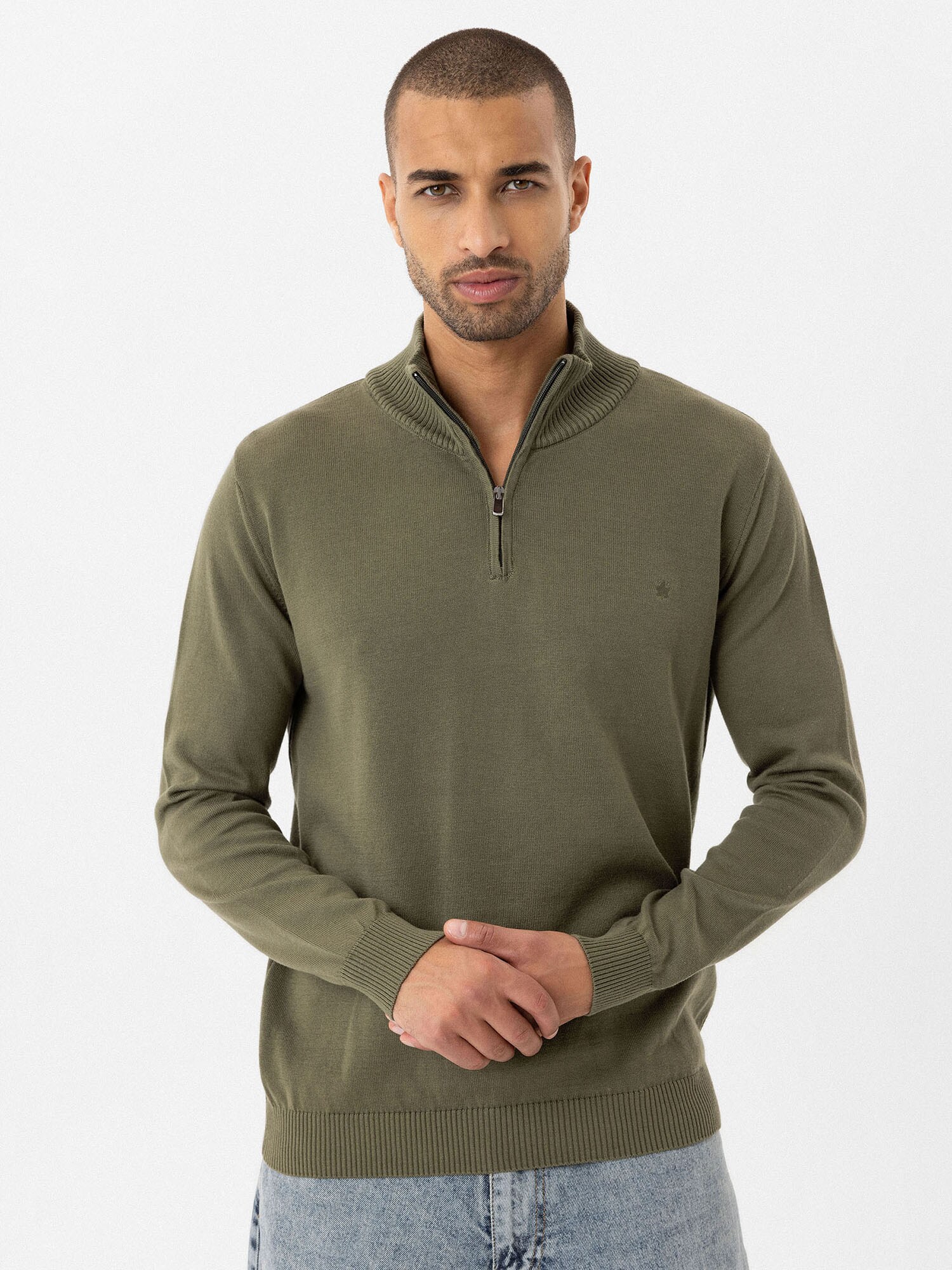 Anou Anou Pulóver 'Enrifo'  khaki termék 2. képe