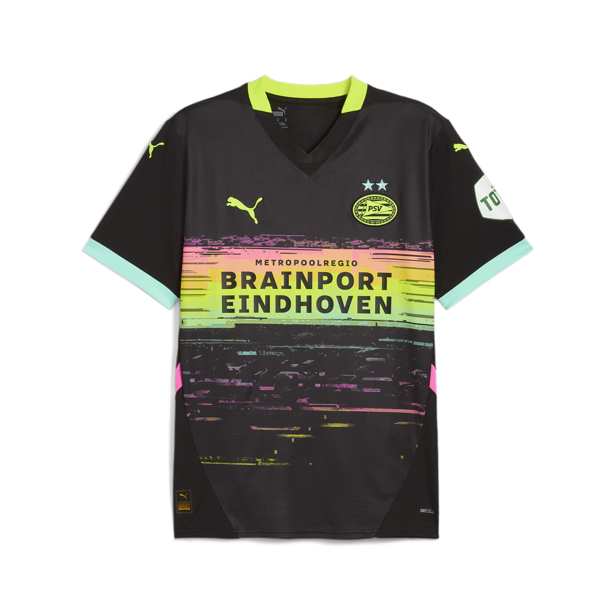 PUMA Mezek 'PSV Eindhoven 24/25'  sárga / menta / sötétlila / fekete akciós termékkép 1