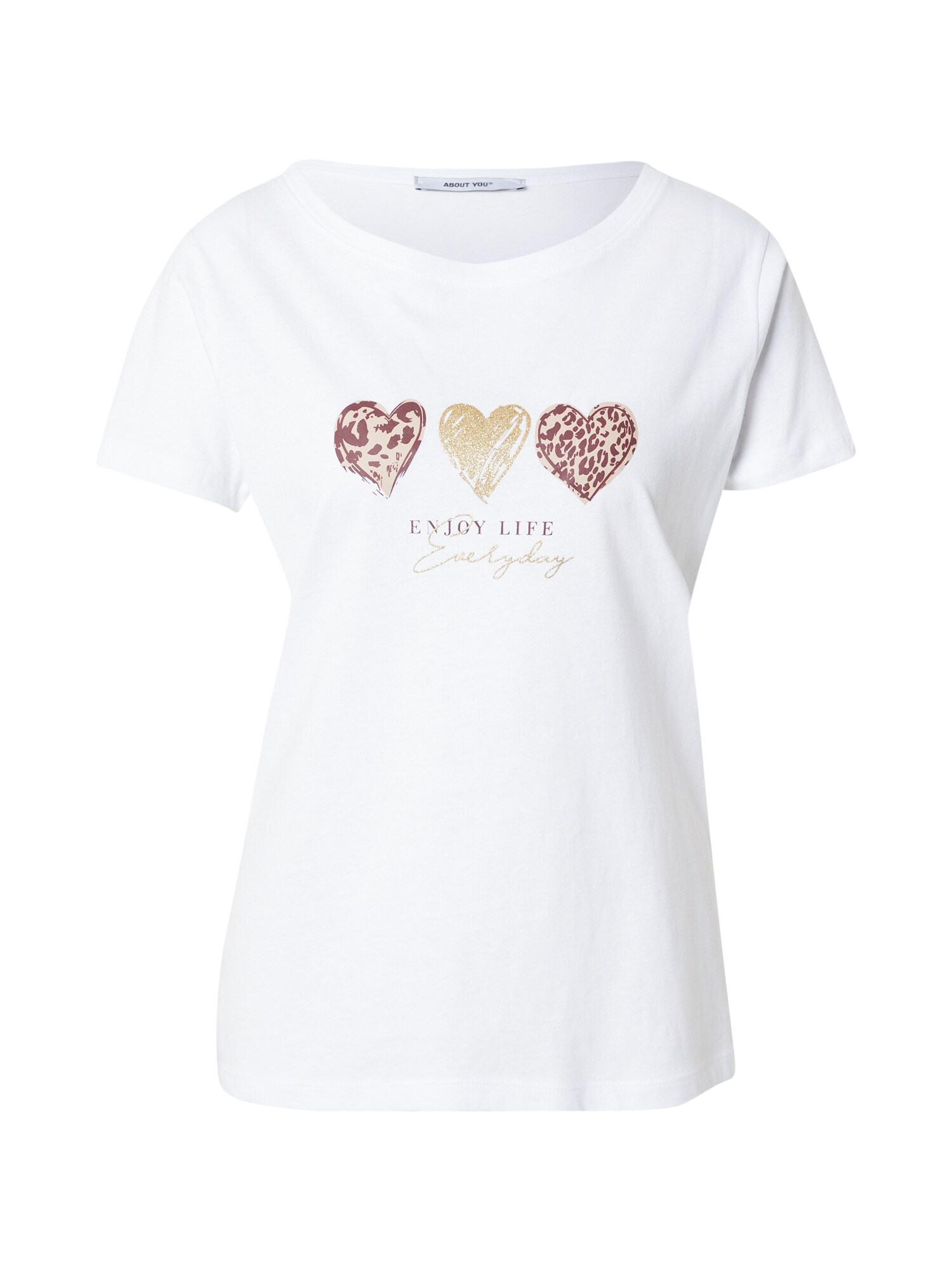 ABOUT YOU Tricou Isa  culoarea pielii / auriu / roșu burgundy / alb