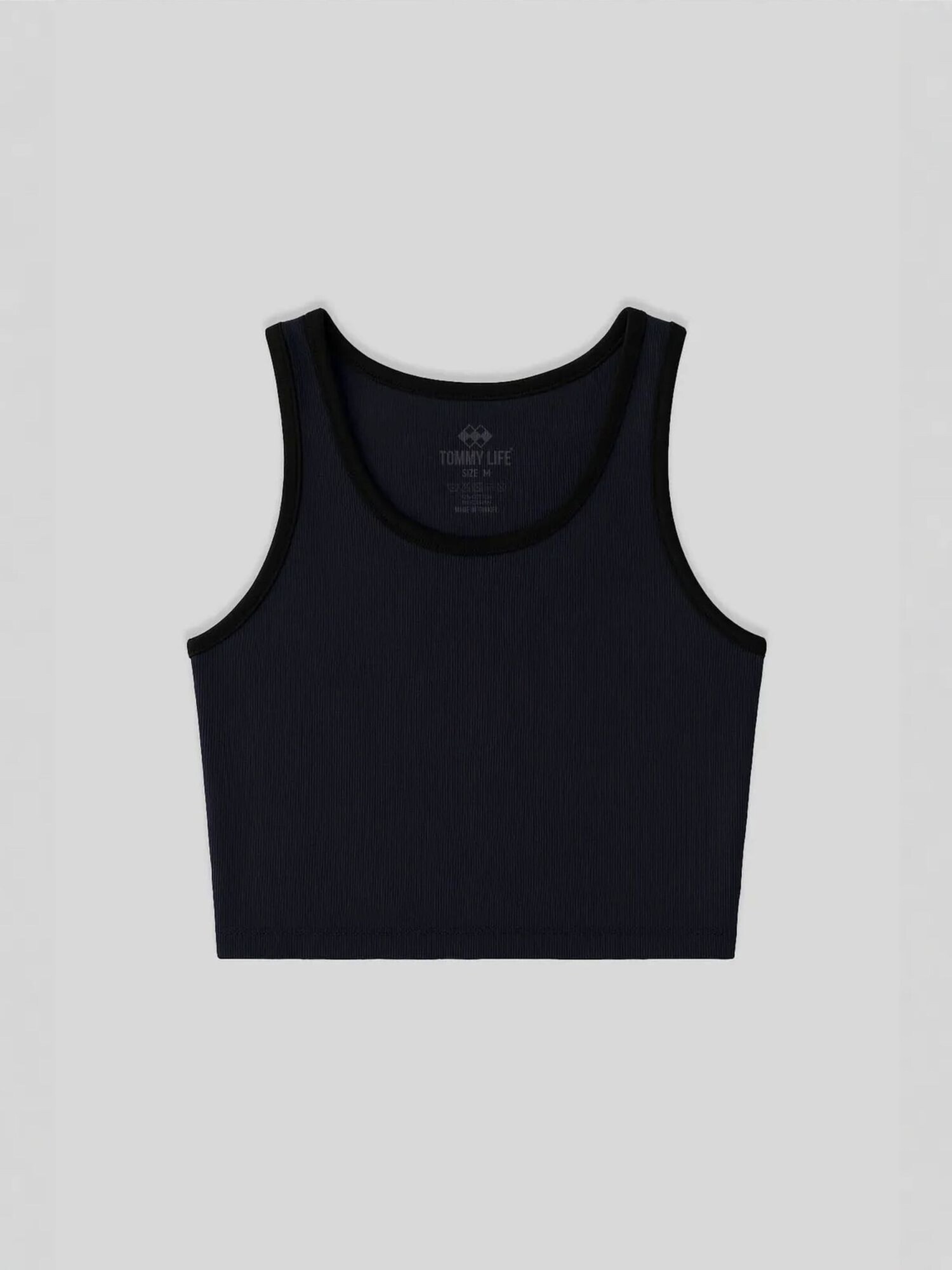Tommy Life Top 'Crop Top' crna