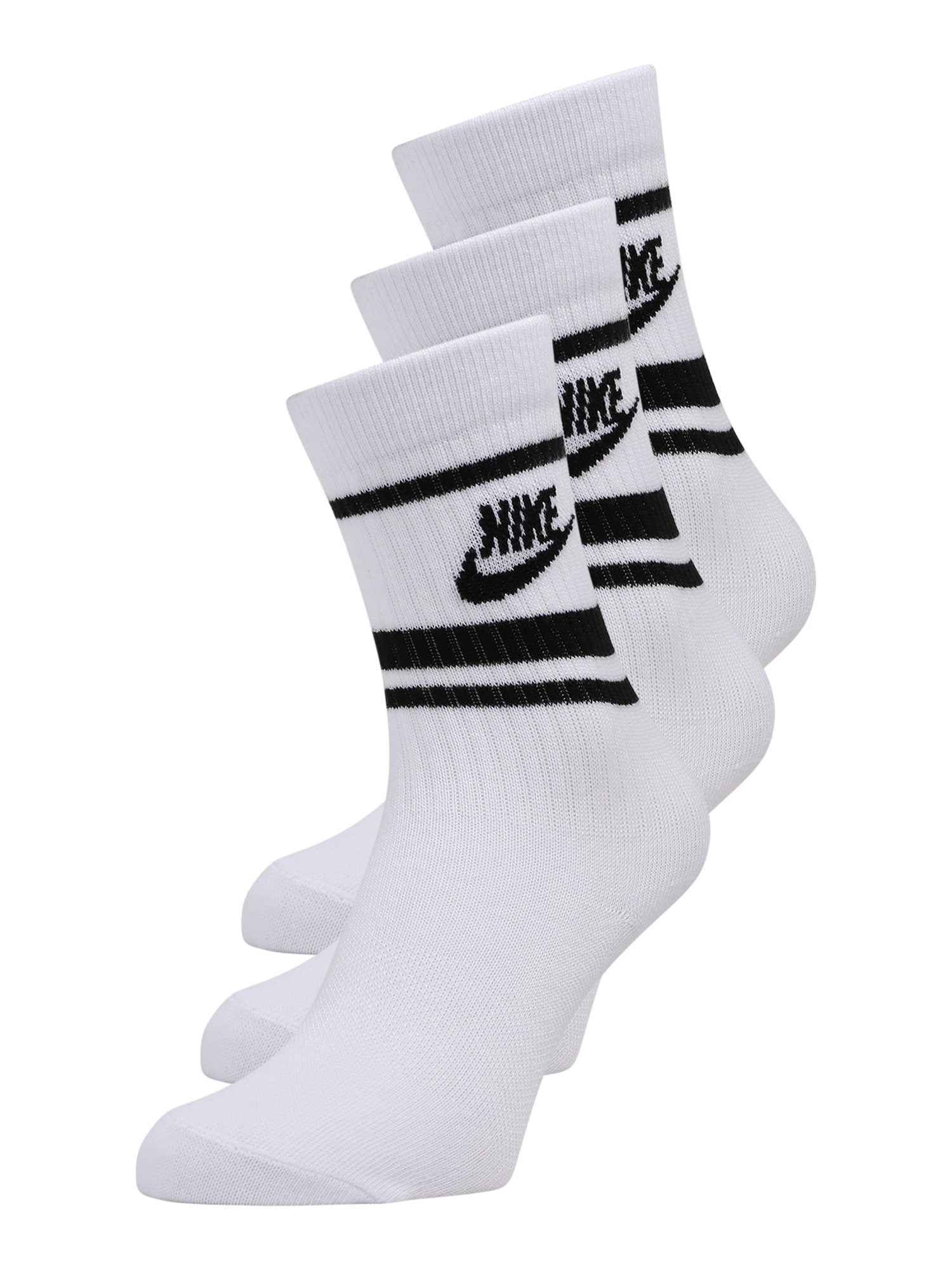 Nike Sportswear Къси чорапи  черно / бяло
