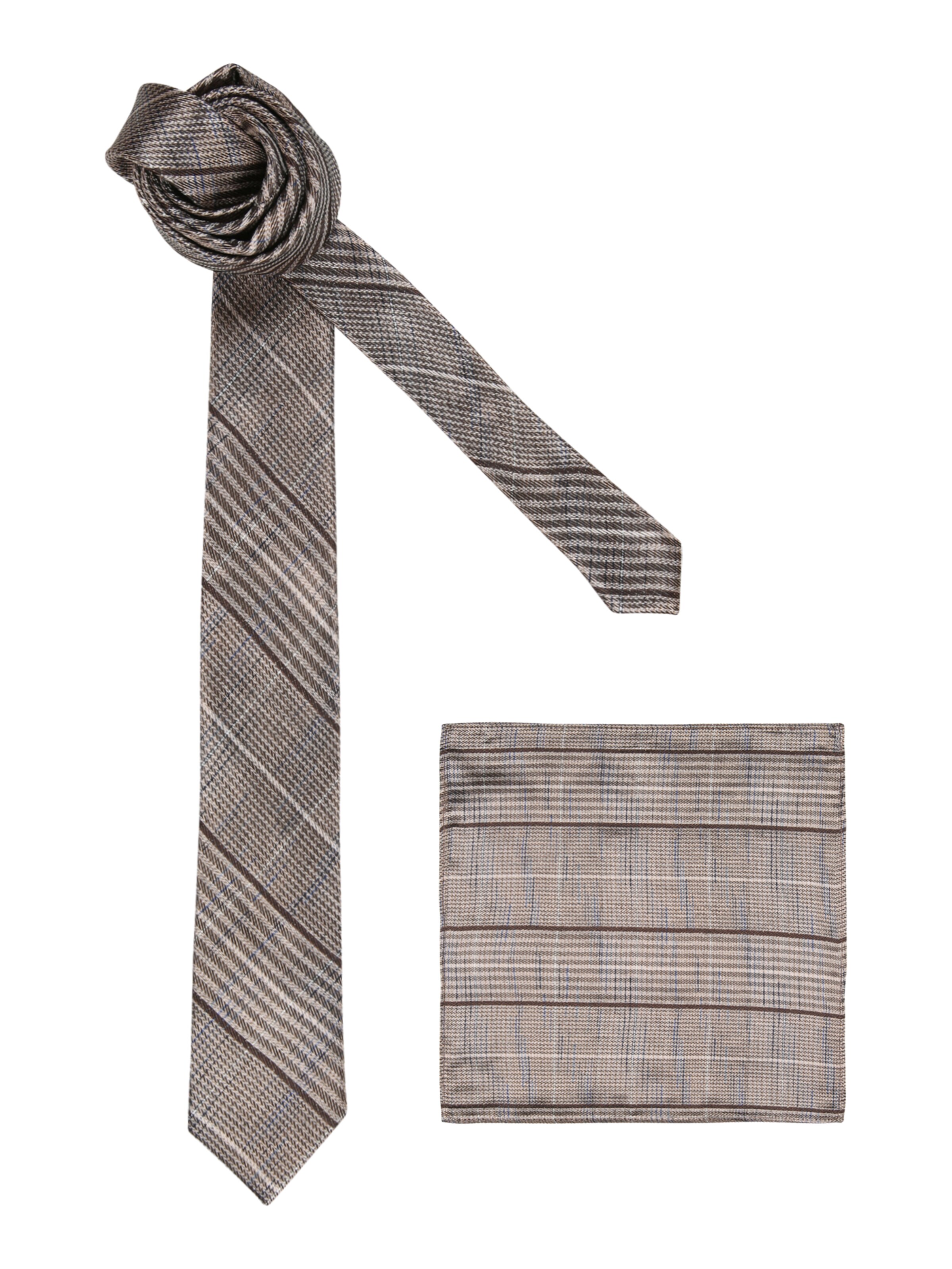 BURTON MENSWEAR LONDON Kravata  plava / smeđa / cappuccino / bijela