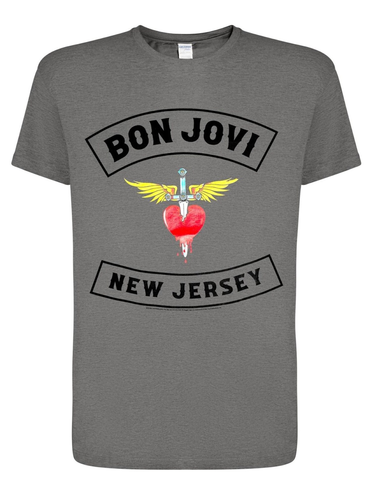 Bon Jovi Camiseta 'Bon Jovi New Jersey T-Shirt'  gris – imagen 4