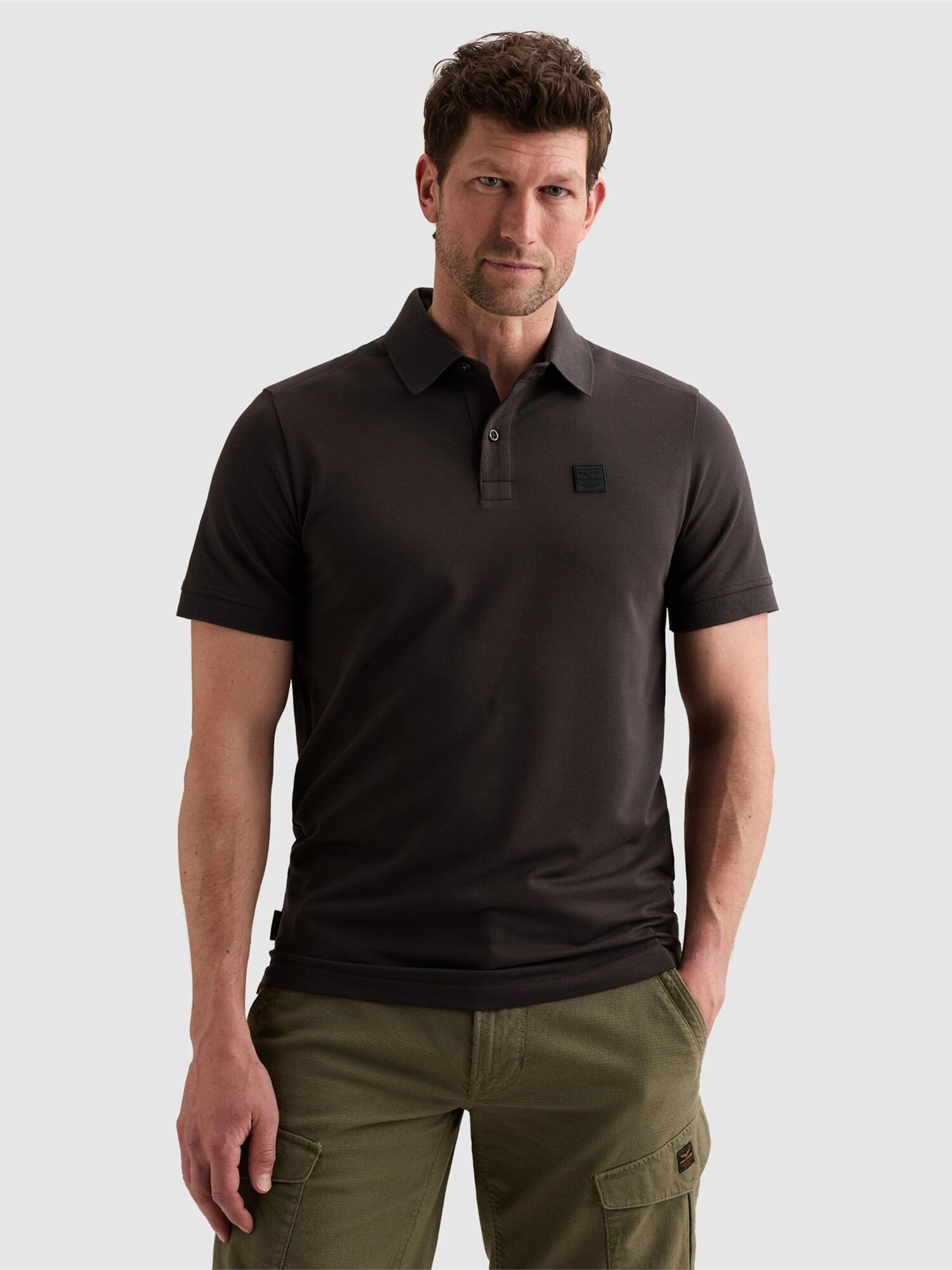 T-shirt 'Polo shirt in piqué with stretch and flight pocket'