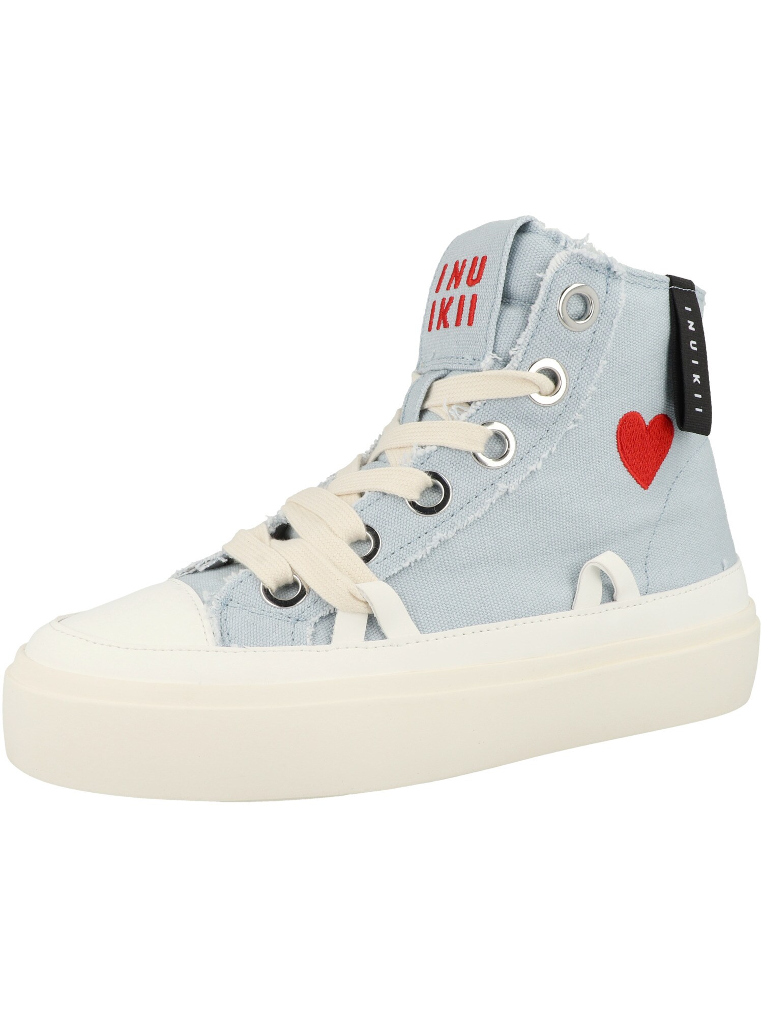 INUIKII Zapatillas deportivas altas 'Matilda'  azul cielo / rojo