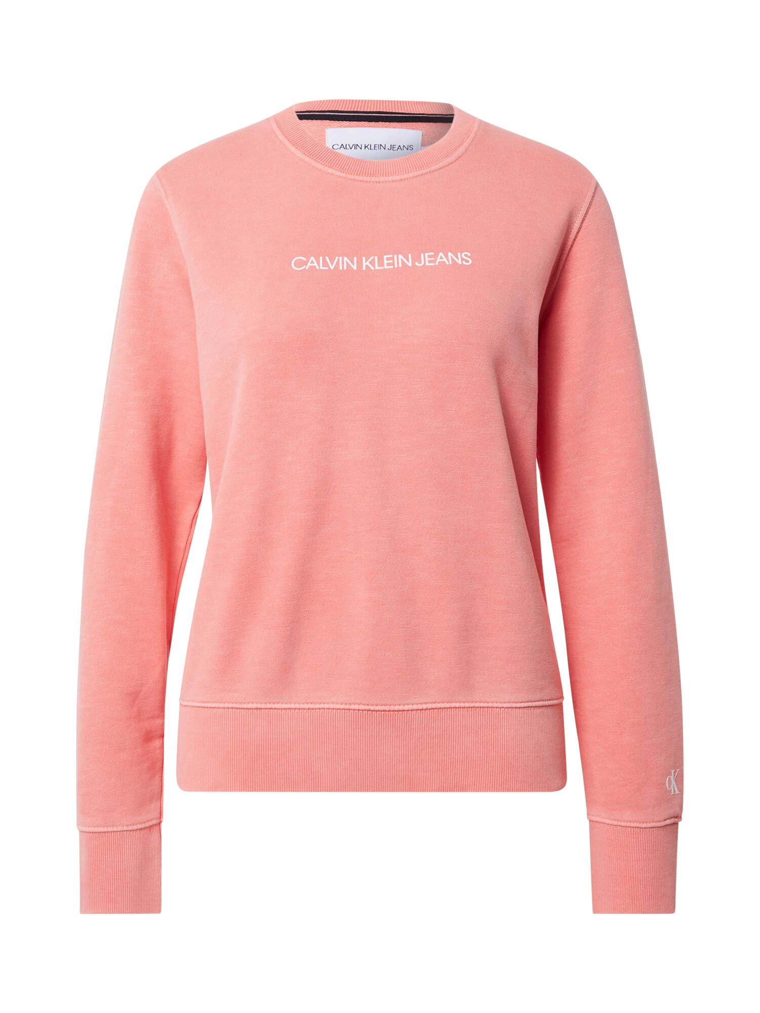 Calvin Klein Jeans Megztinis be užsegimo 'Shrunken Institutional'  pastelinė raudona