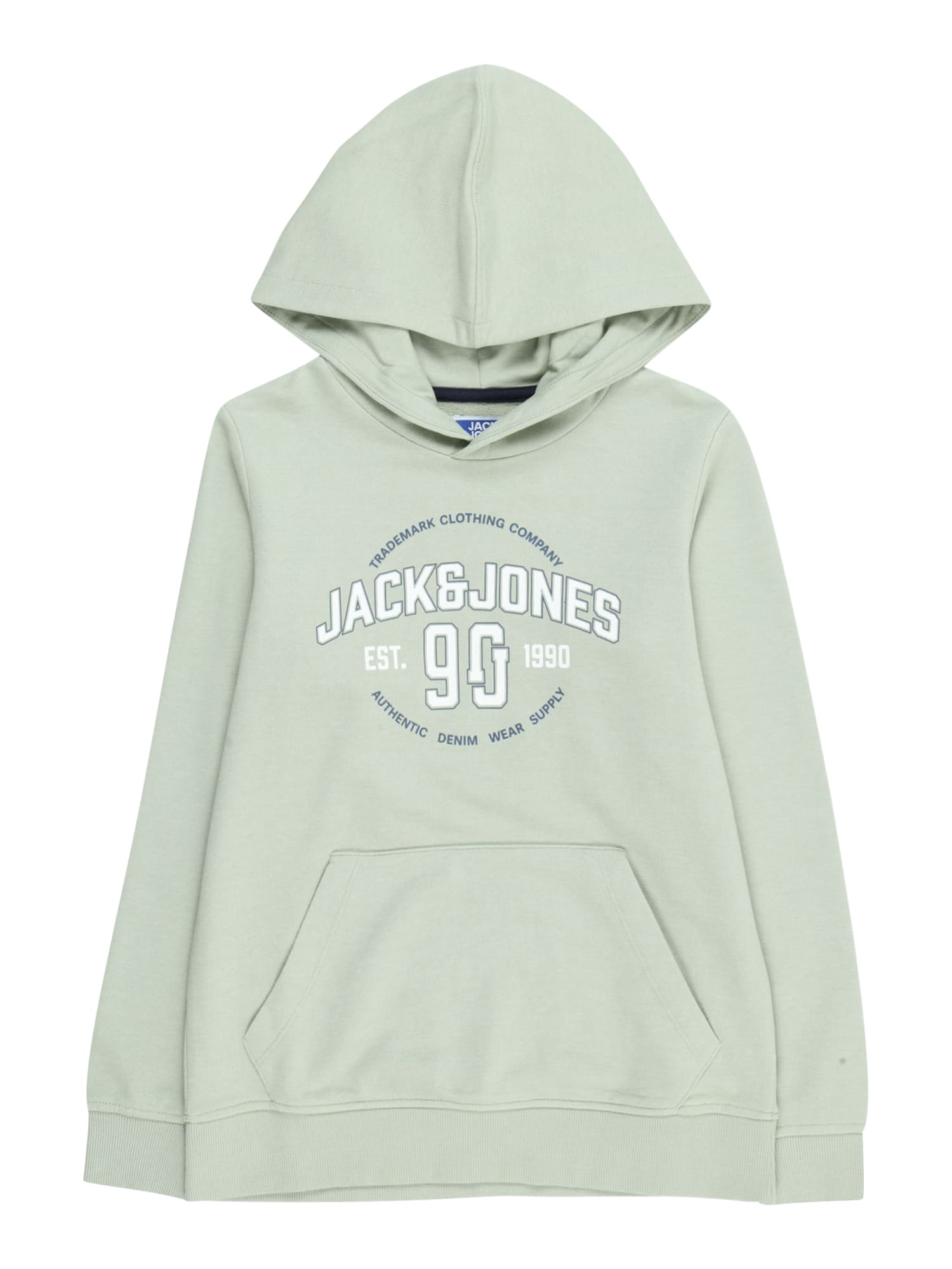 Jack & Jones Junior Bluză de molton 'MINDS'  bleumarin / verde pastel / alb