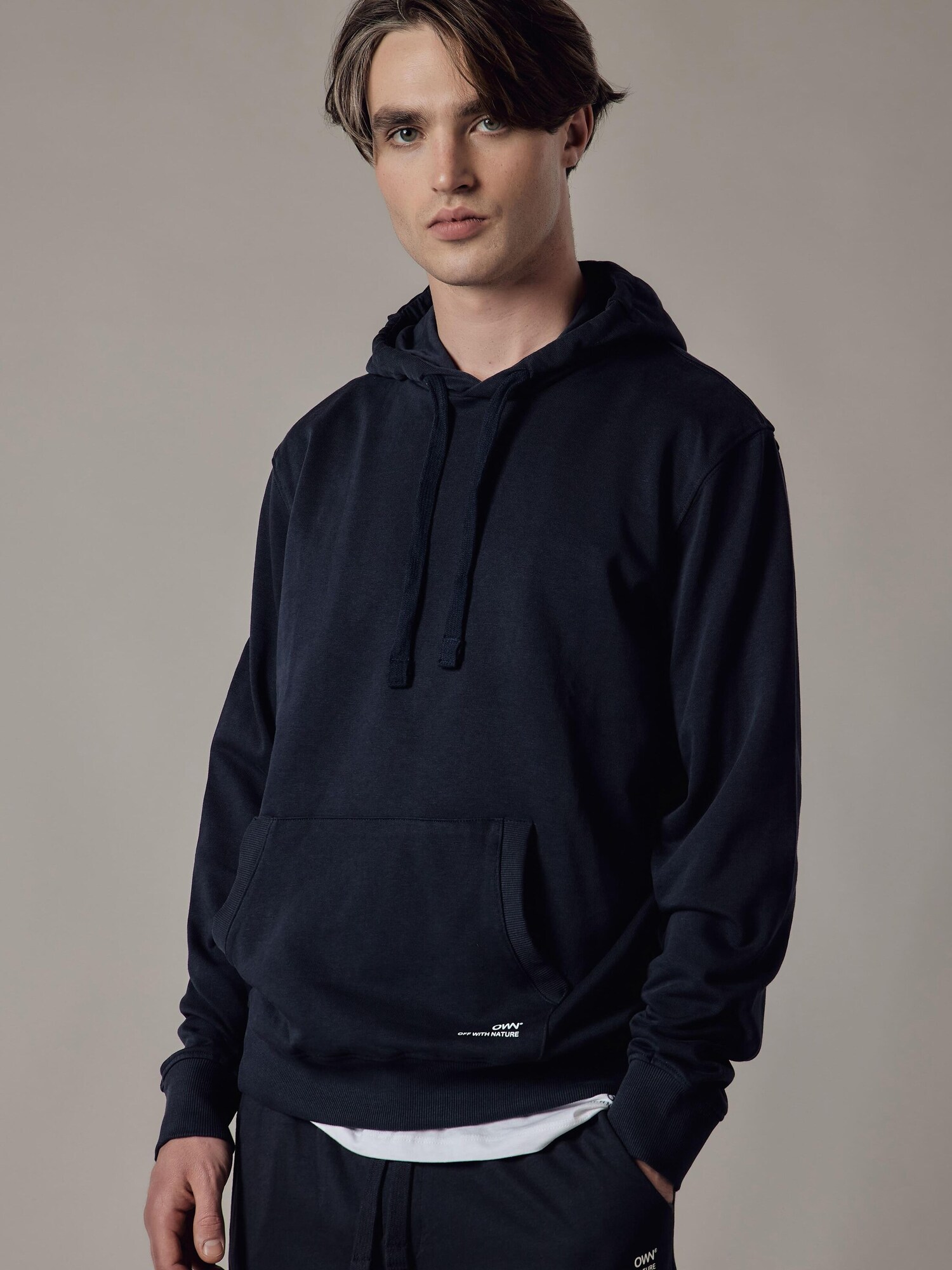 OWN Off With Nature Sweater majica 'Felpa con Cappuccio' tamno plava