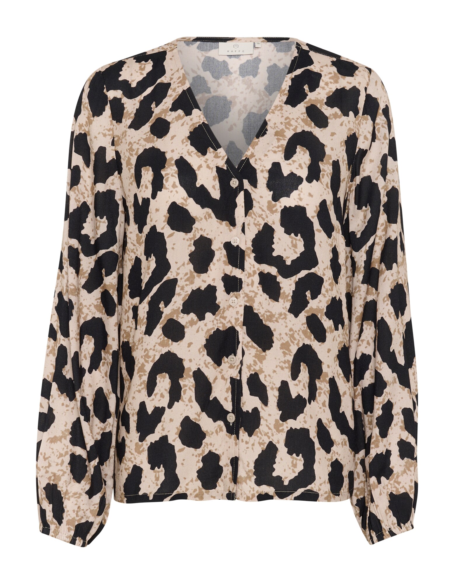 Kaffe Blusa  beige / negro / blanco