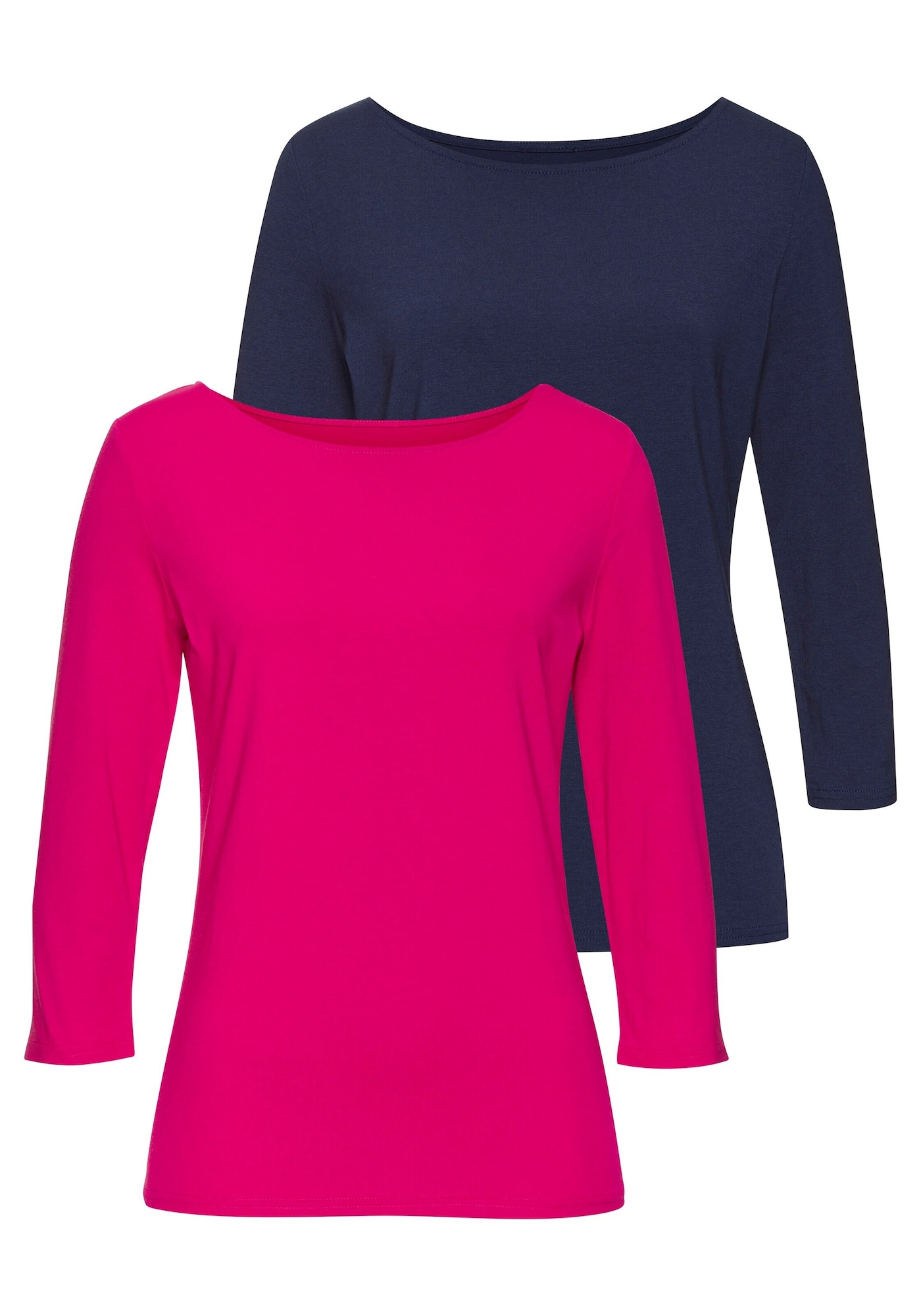 LASCANA Tricou  bleumarin / roz
