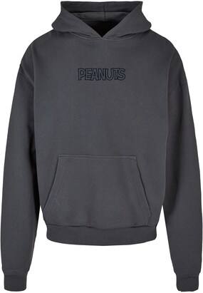 Merchcode Sweatshirt ‘Peanuts – Peekaboo’ Donkergrijs / Zwart / Wit