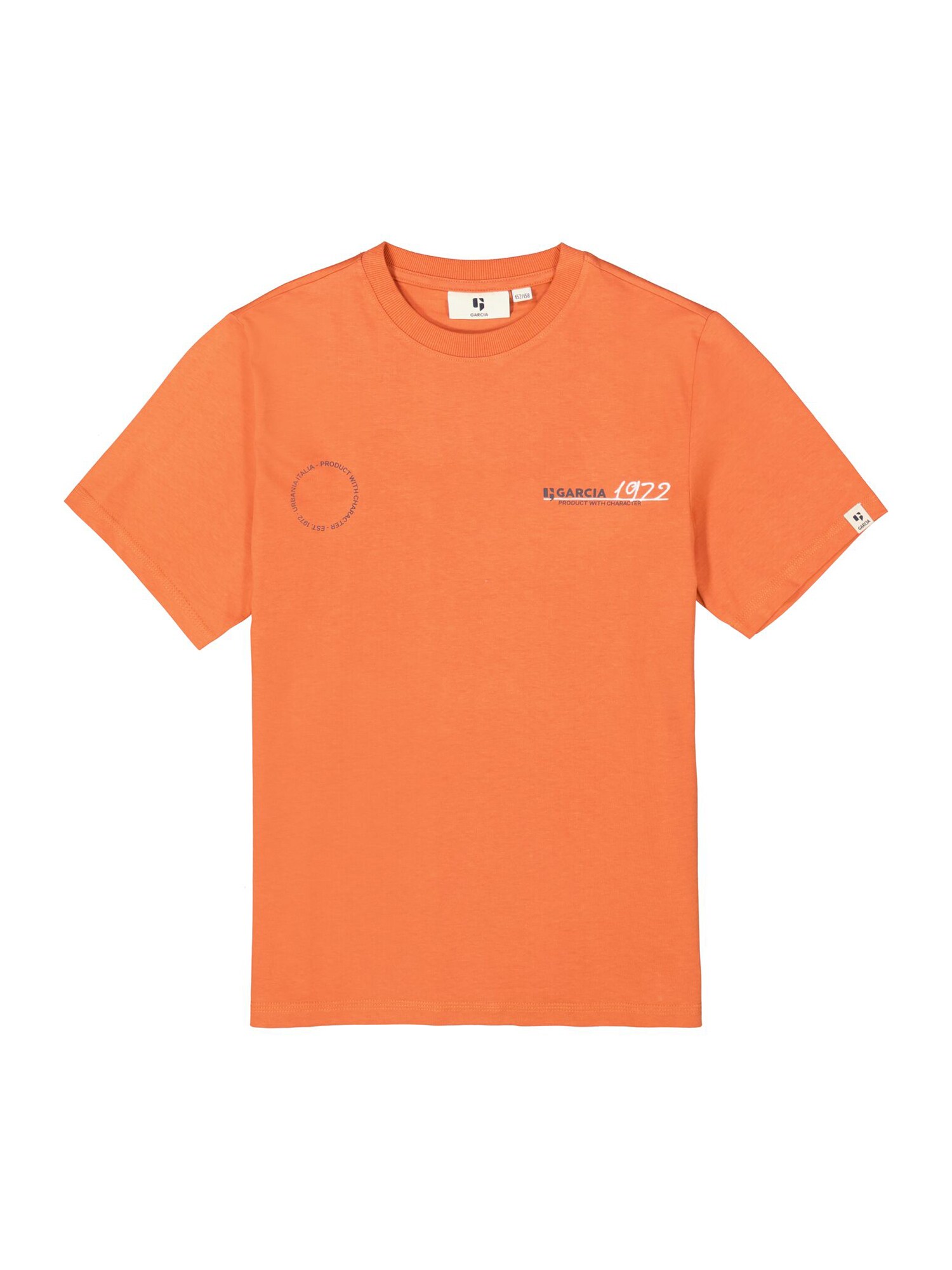 GARCIA Tricou  portocaliu închis / negru / alb