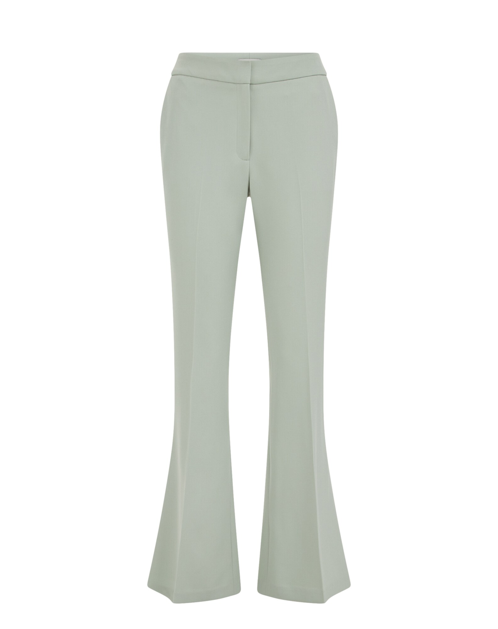 WE Fashion Pantaloni cu dungă  verde mentă